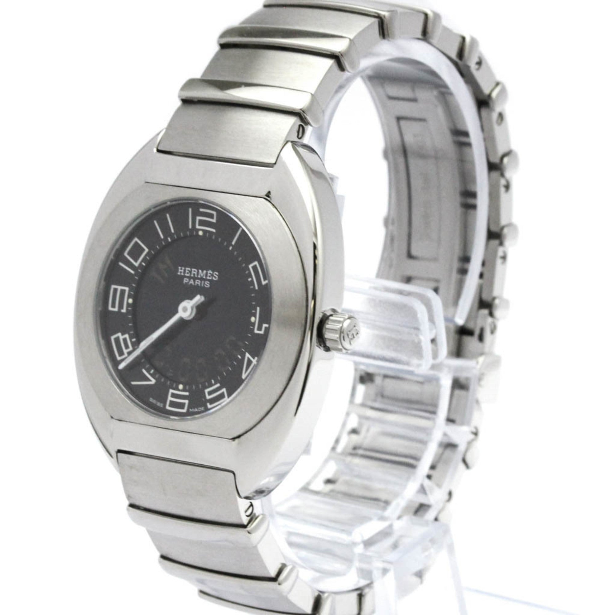HERMES Espace Stainless Steel Quartz Ladies Watch ES1.210 Polished — Very Good