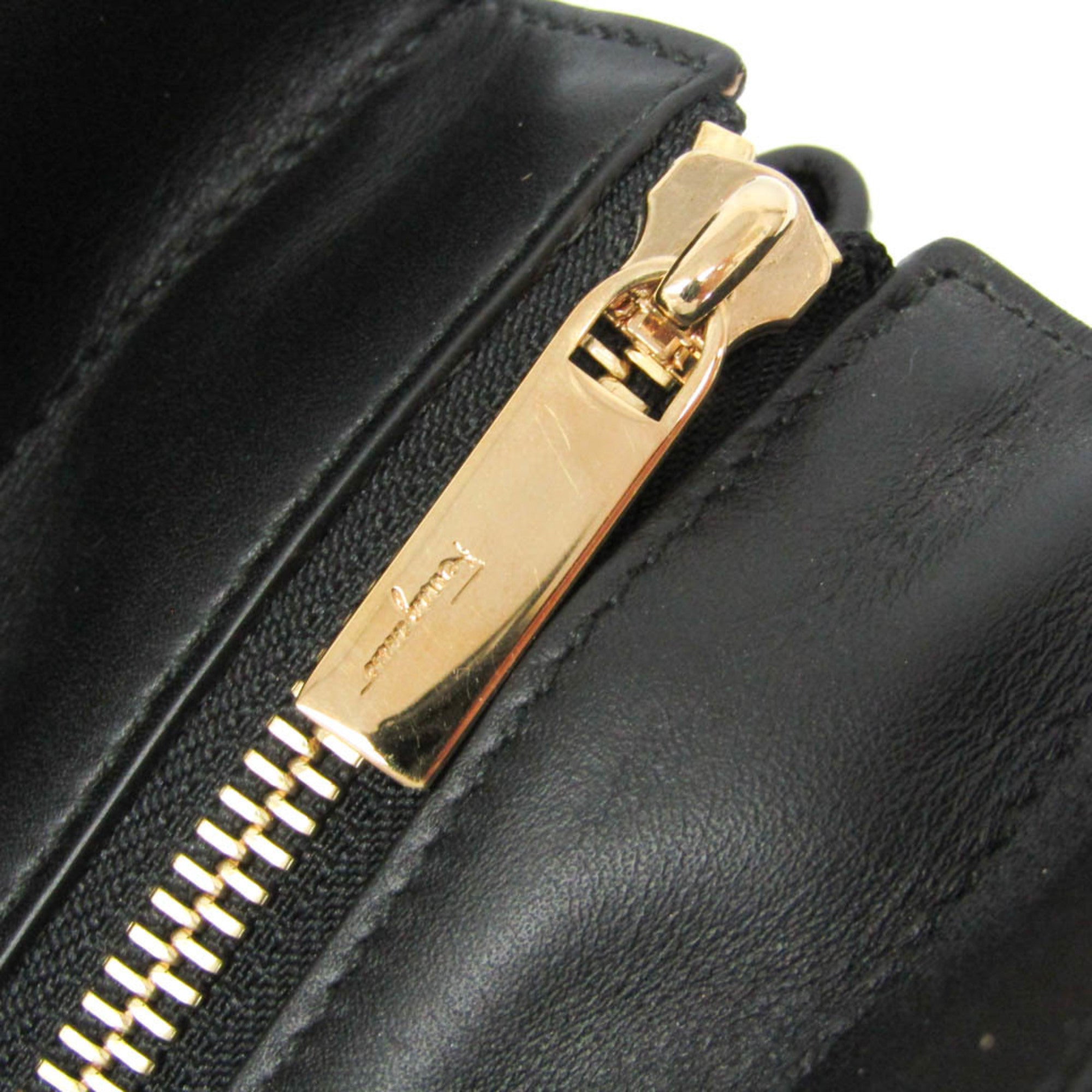 Salvatore Ferragamo Gancini DY-21 E525 Women's Leather Tote Bag Black — Like New
