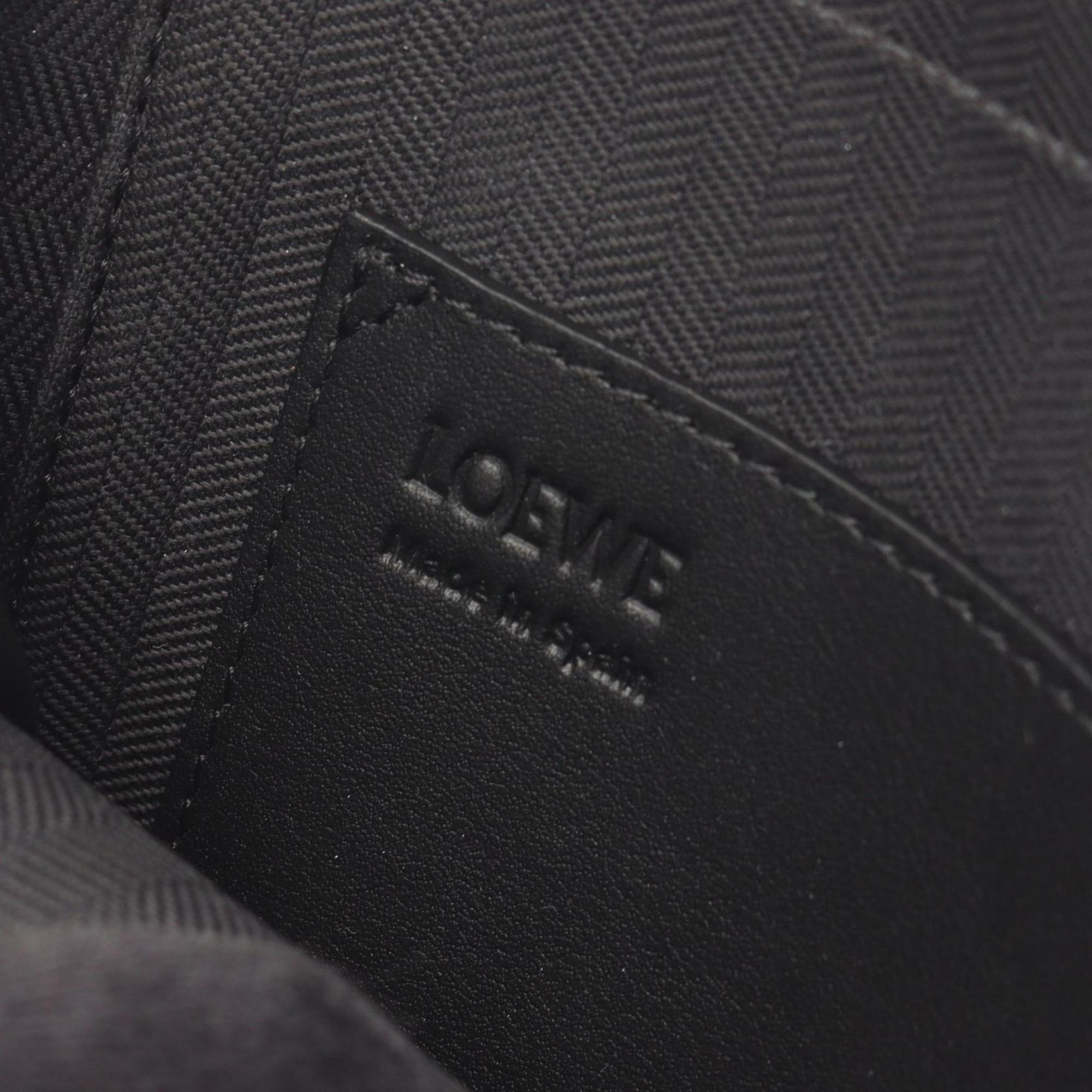 LOEWE Vertical Crossbody Pocket Shoulder Bag, Leather, Men's, Black, C565S59X01