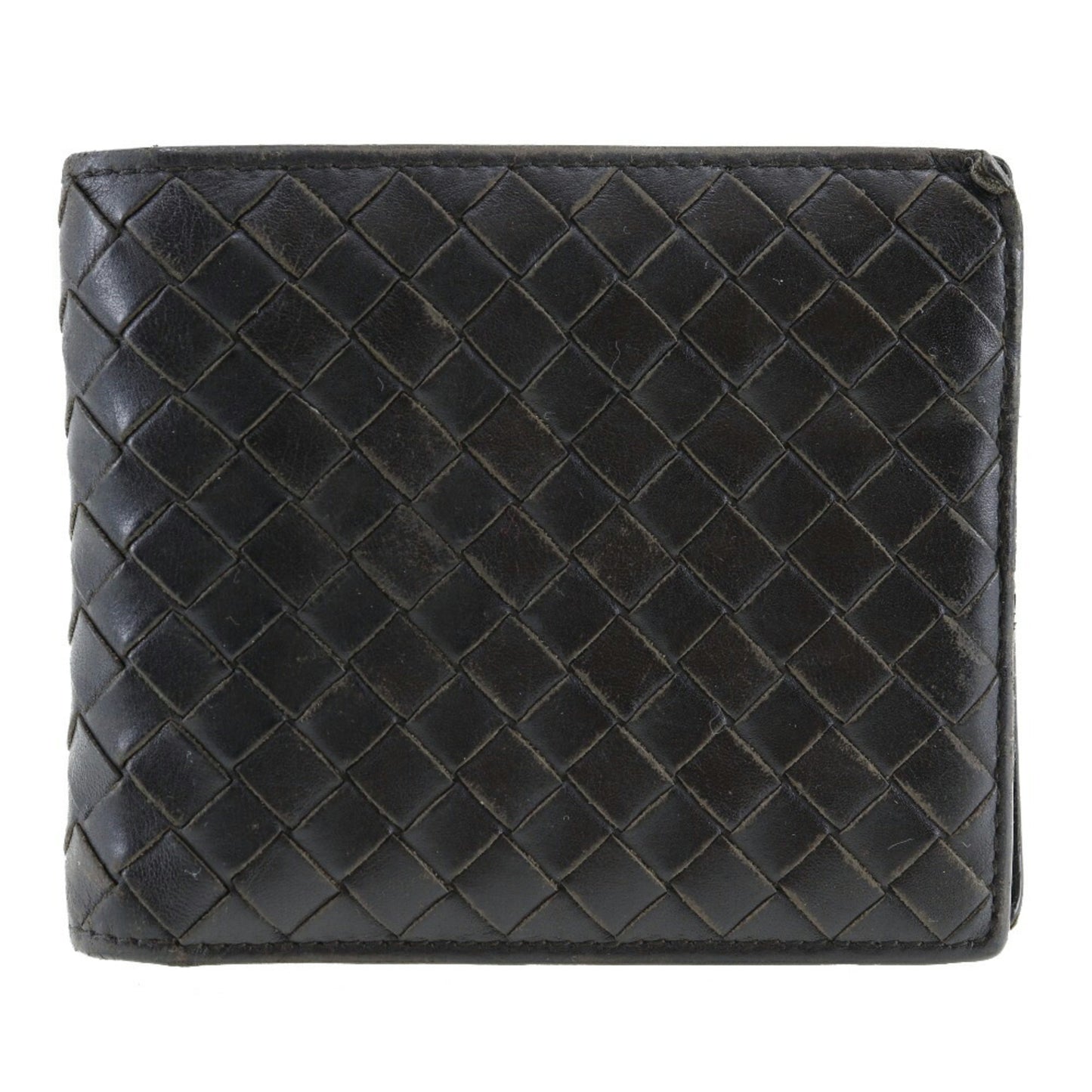Bottega Veneta BOTTEGAVENETA Intrecciato Bifold Wallet 193642-V4651 Calf Made in Italy Dark Brown Open Men's B-Rank