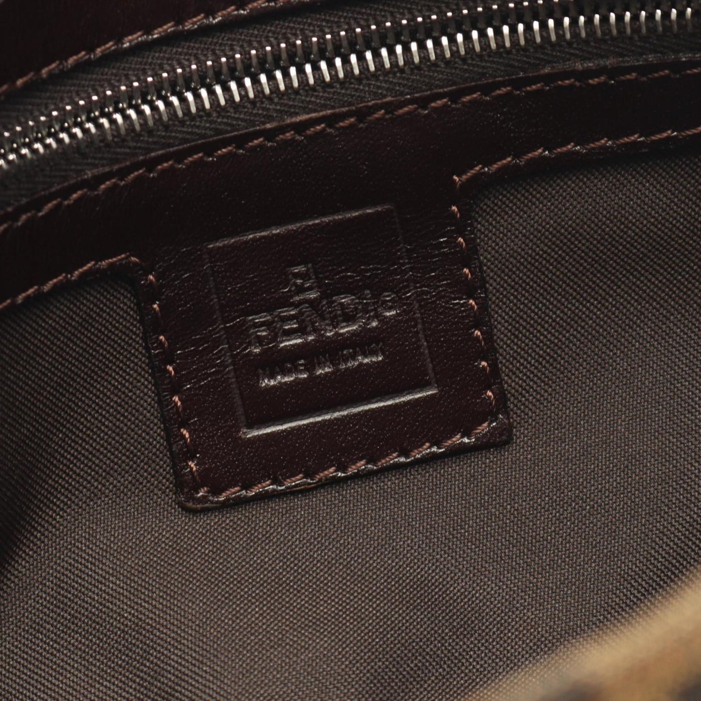 Fendi Mamma Bucket Zucca Handbag, Canvas and Leather, Women's, Brown