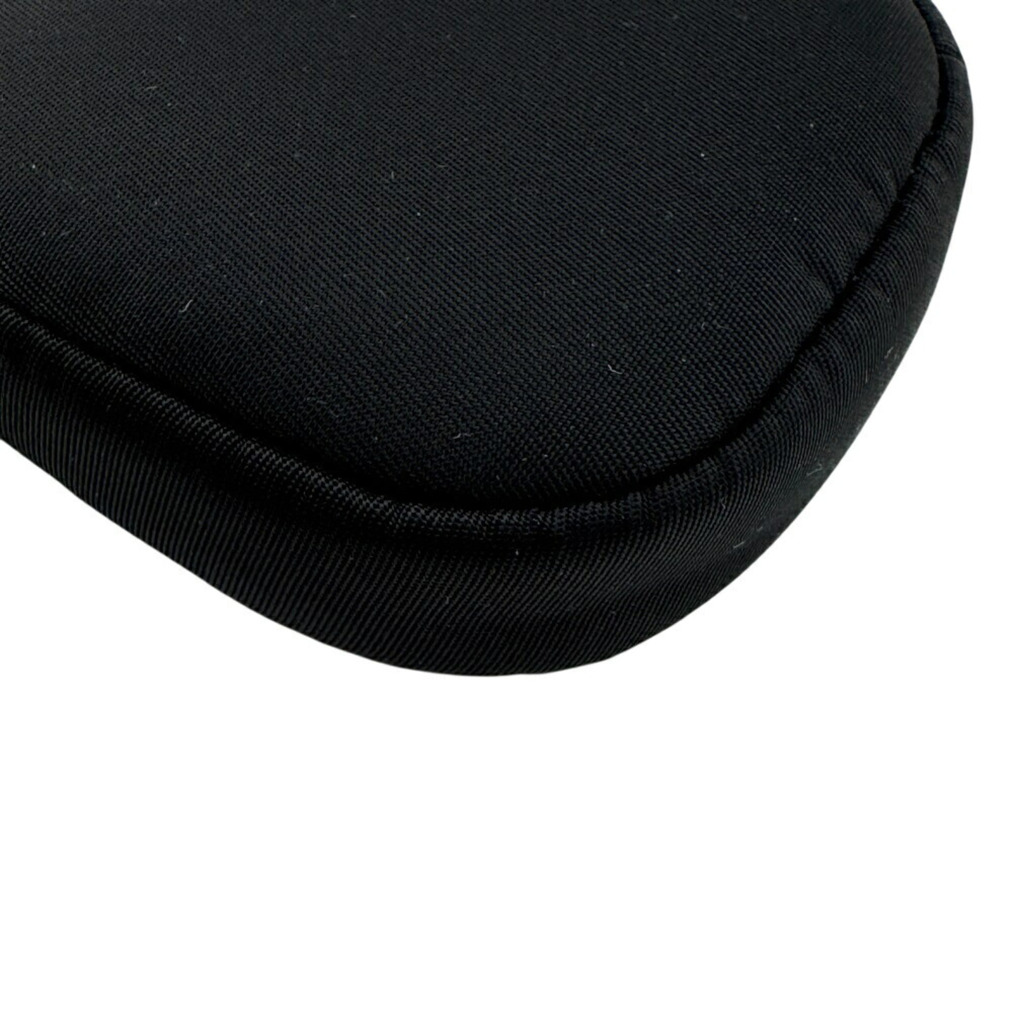 PRADA 1TT119 Key Re-Nylon Mini Triangle Pouch, Black