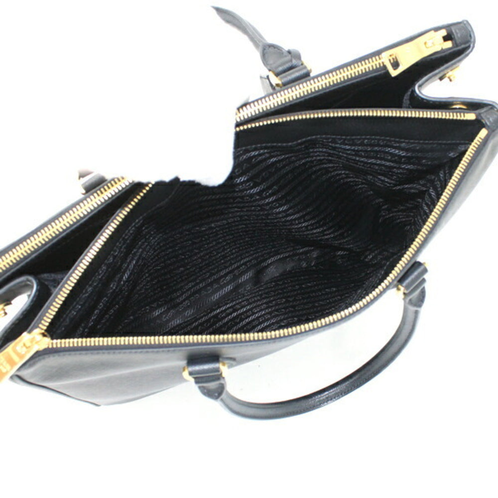 Prada Galleria handbag, tote bag, shoulder Saffiano leather, black, women's, 1BA786 NERO T5896 — New - Store Return