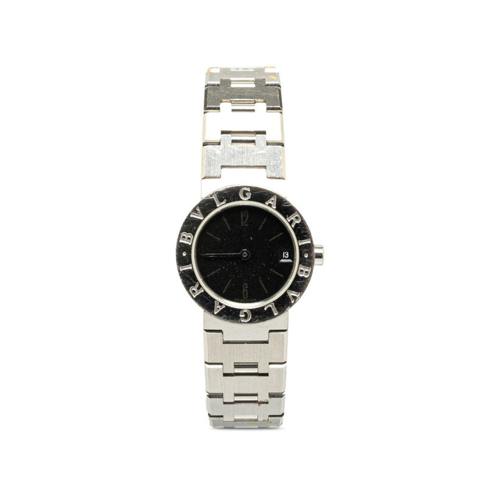 BVLGARI Watch BB23SS Quartz Black Dial Stainless Steel Women's — Good