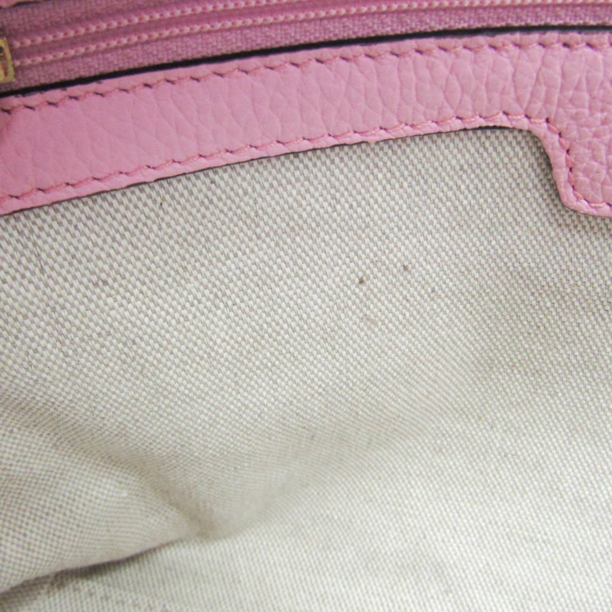 Jimmy Choo Sophia Small Men,Women Leather Studded Tote Bag Pink — Like New