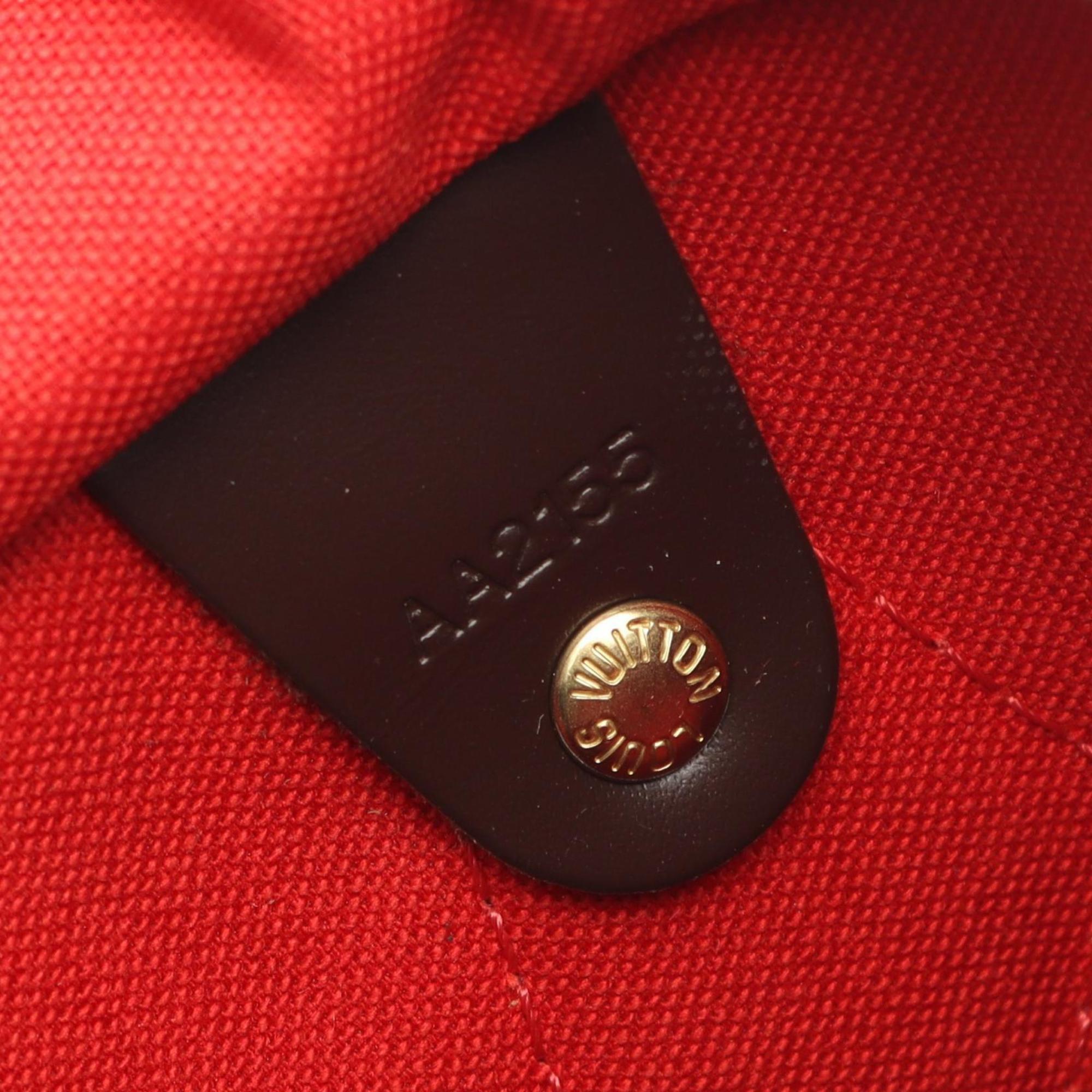 Louis Vuitton Speedy 30 Handbag, Coated Canvas and Leather with Damier Leather, Brown, Women's, N41531