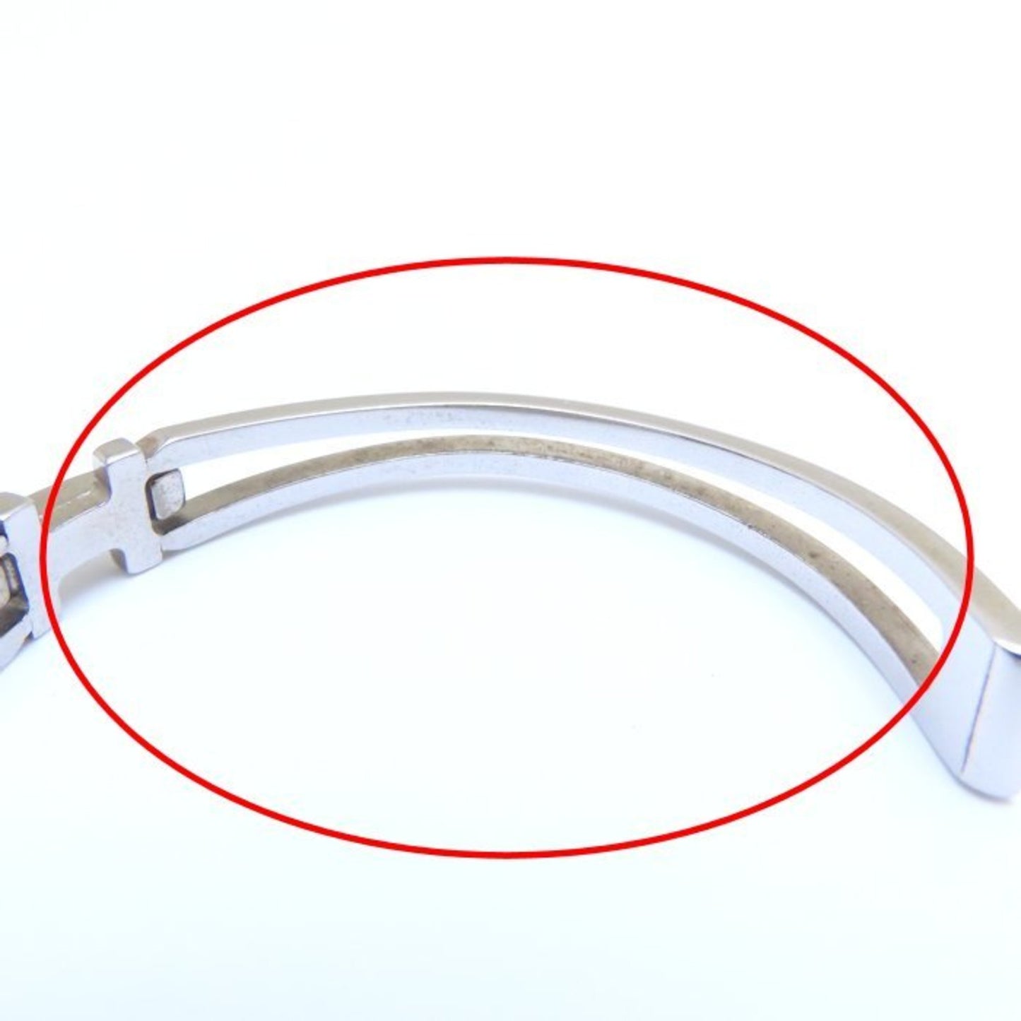 Salvatore Ferragamo Bangle, Silver Plated, Women's, 294284