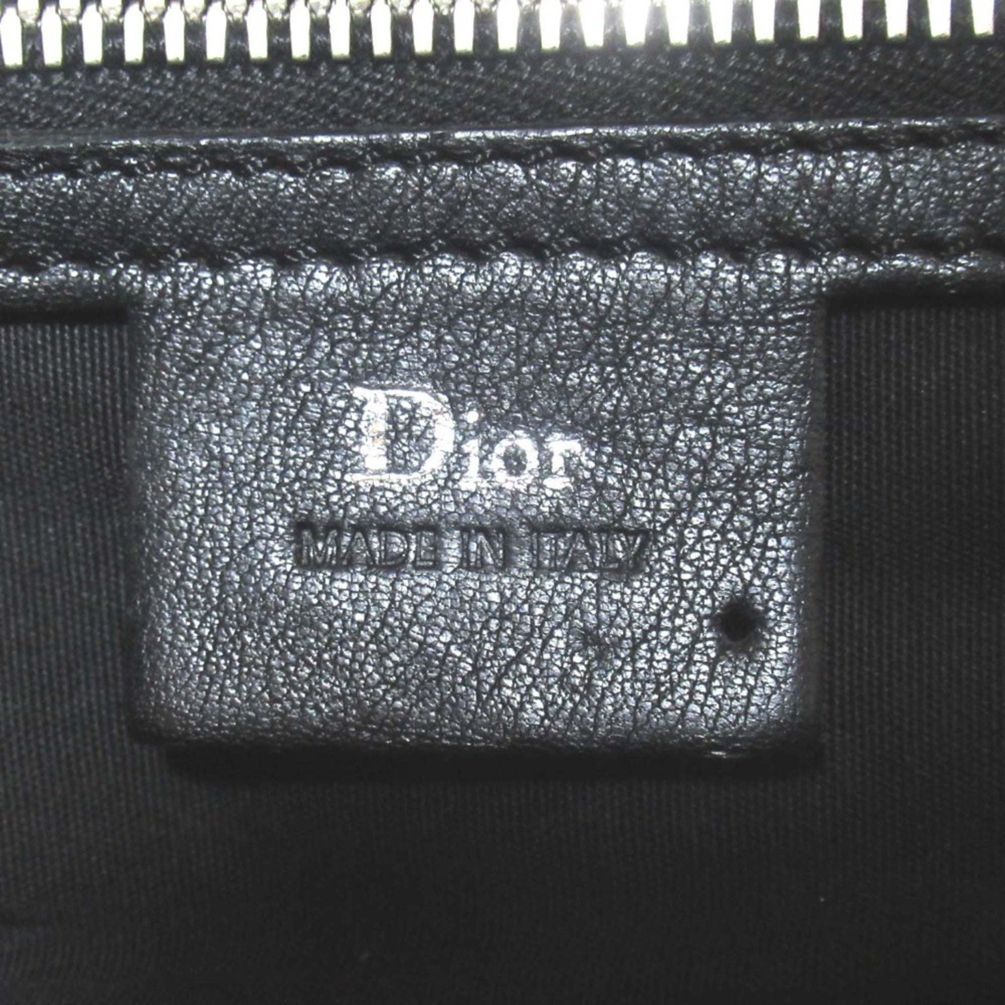 DIOR HOMME Leather Briefcase Business Bag with PC Pocket, Black, Men's — Like New