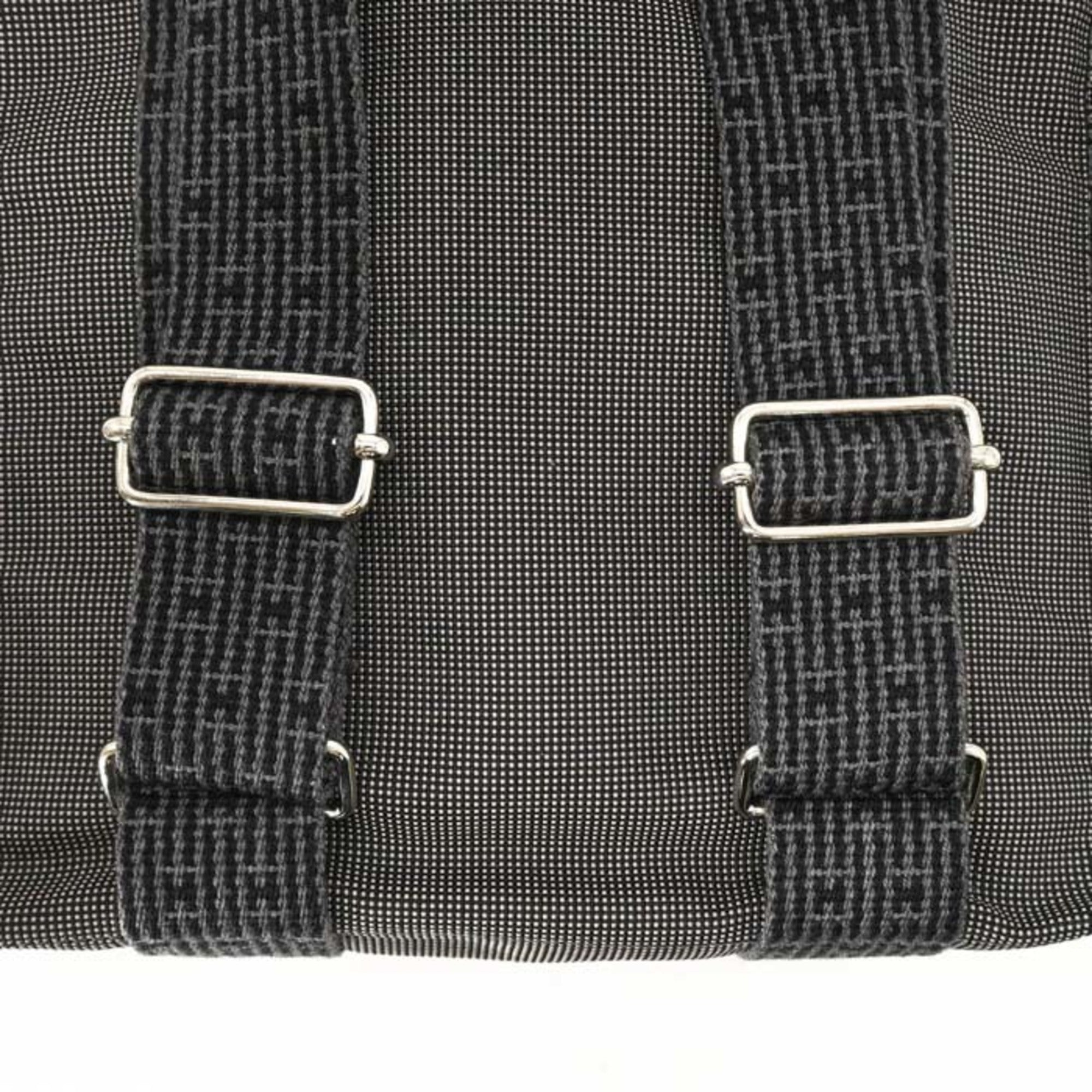 HERMES Hermes Herline Ad PM Canvas Tote Bag Backpack for Men and Women, Gray/Black — Like New