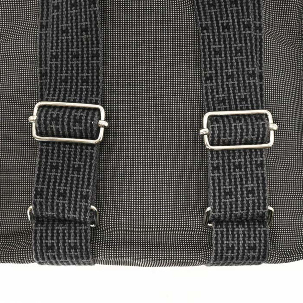 HERMES Hermes Herline Ad PM Canvas Tote Bag Backpack for Men and Women, Gray/Black — Like New