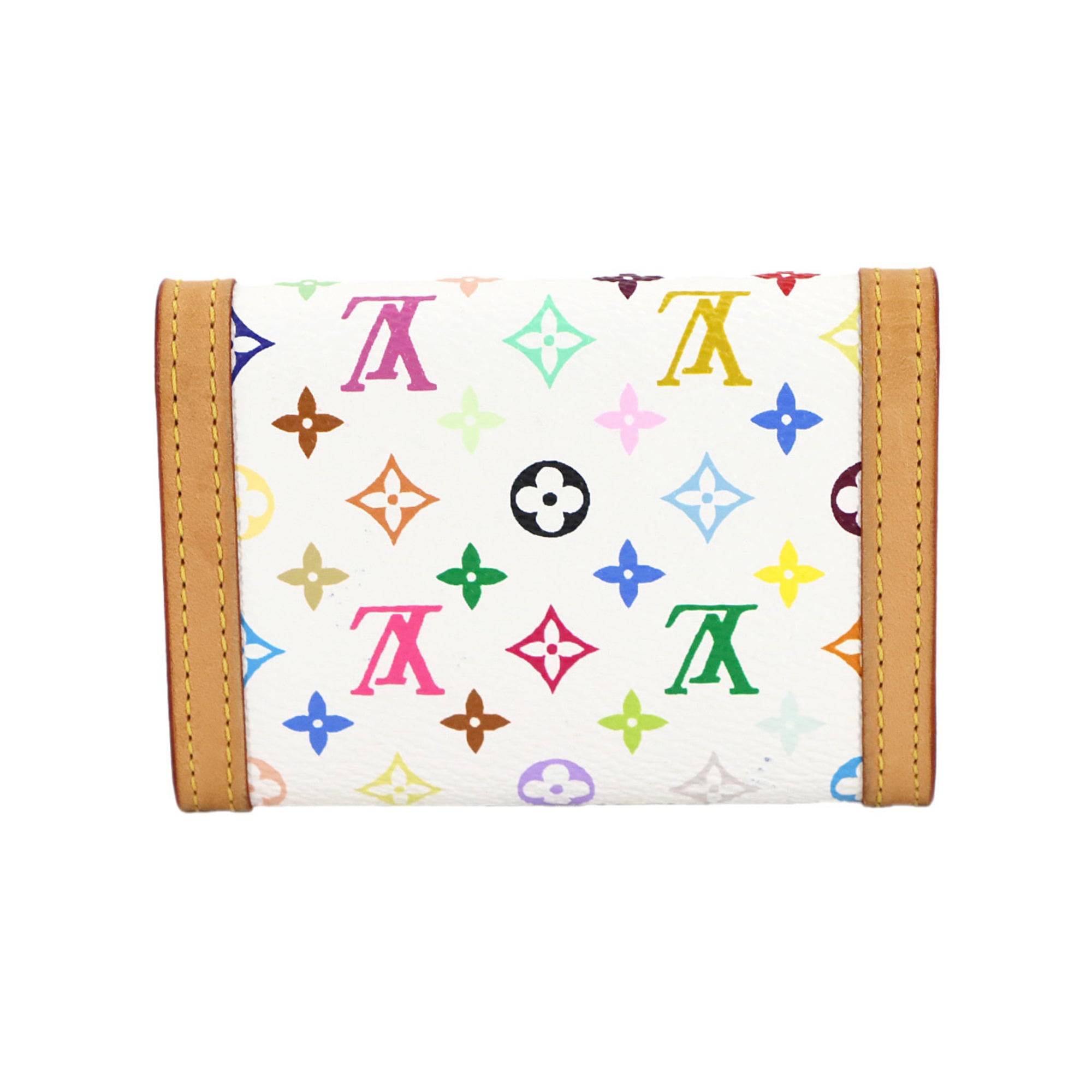 Louis Vuitton Monogram Multicolore Porte Monnaie Plat Wallet with Coin Purse, Brown, M92657