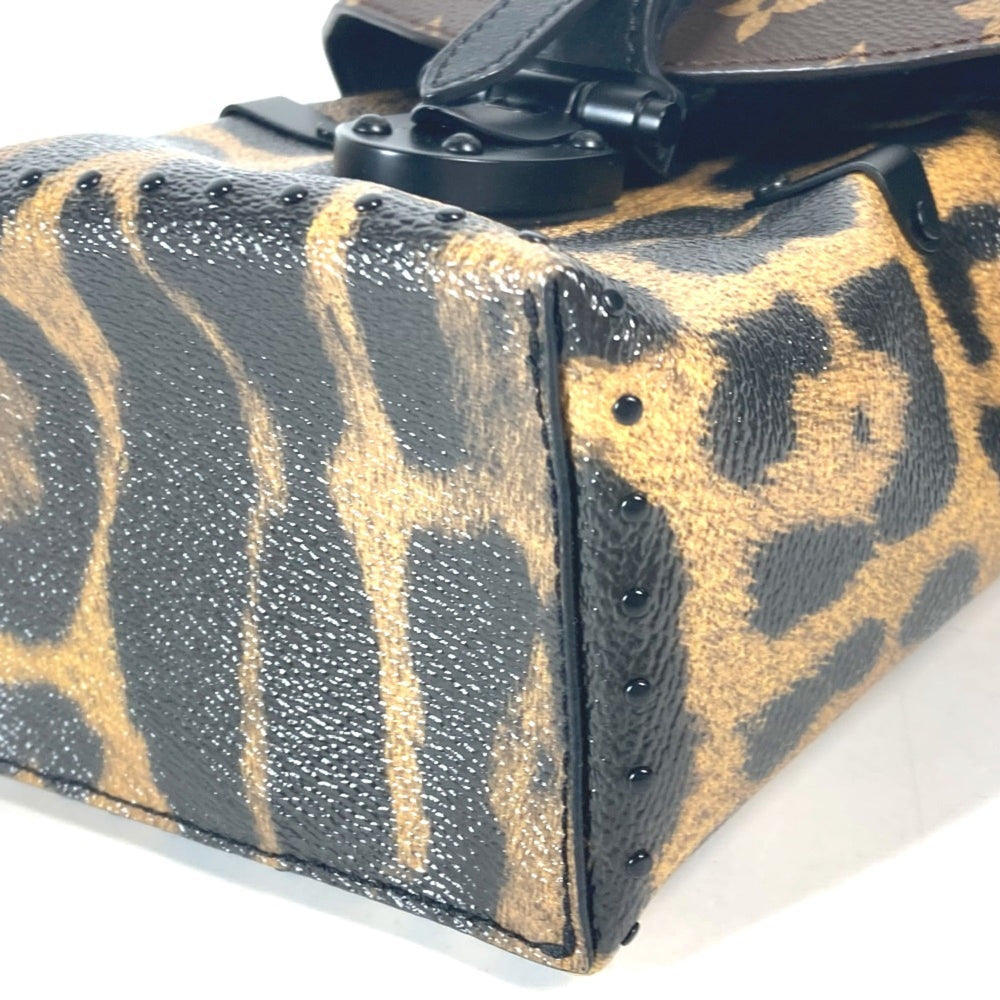 LOUIS VUITTON M43001 Monogram Reverse Leopard Camera Box Bag Shoulder Vanity Canvas Women's Brown G-241010-29 — Like New