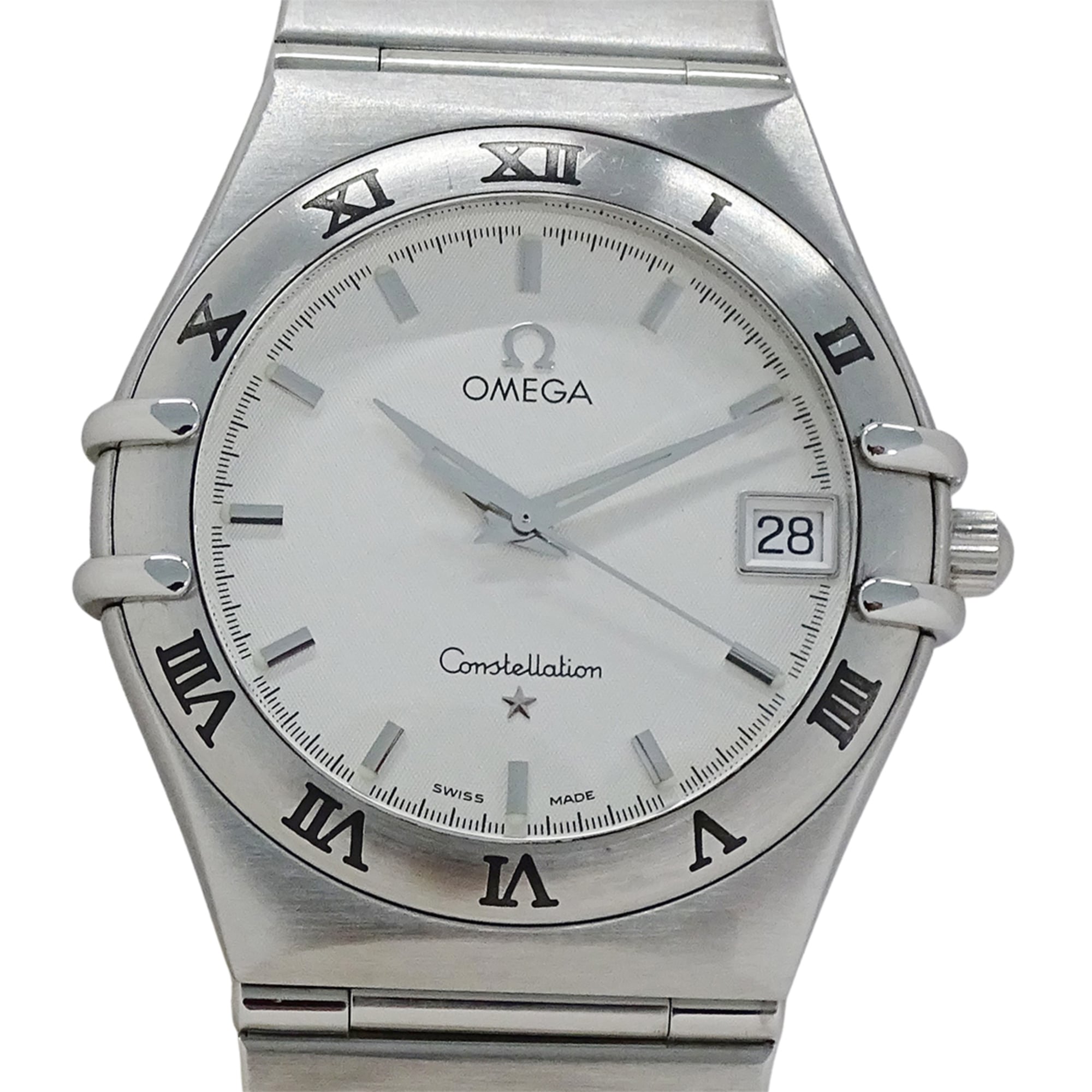 Omega Constellation 1512.30 Men's Watch, Brand Name, Date, Quartz, Stainless Steel (SS), Silver — Good