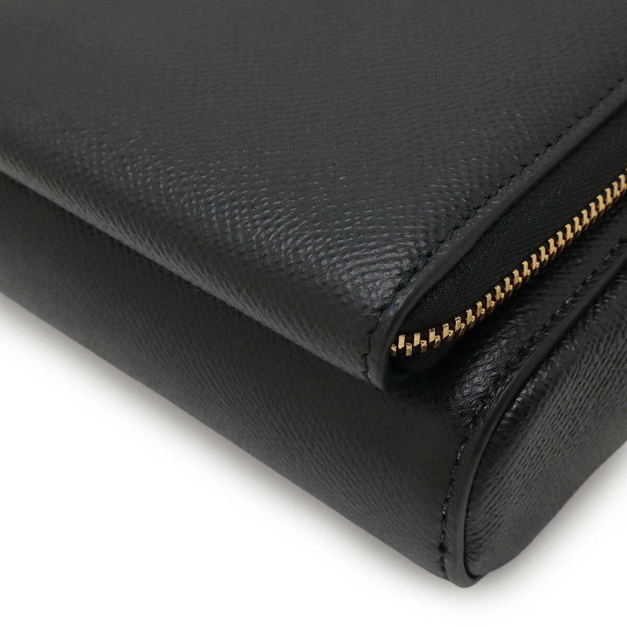 Christian Dior Caro Double Pouch Shoulder Bag in Black Leather (S7431UBAE900U)