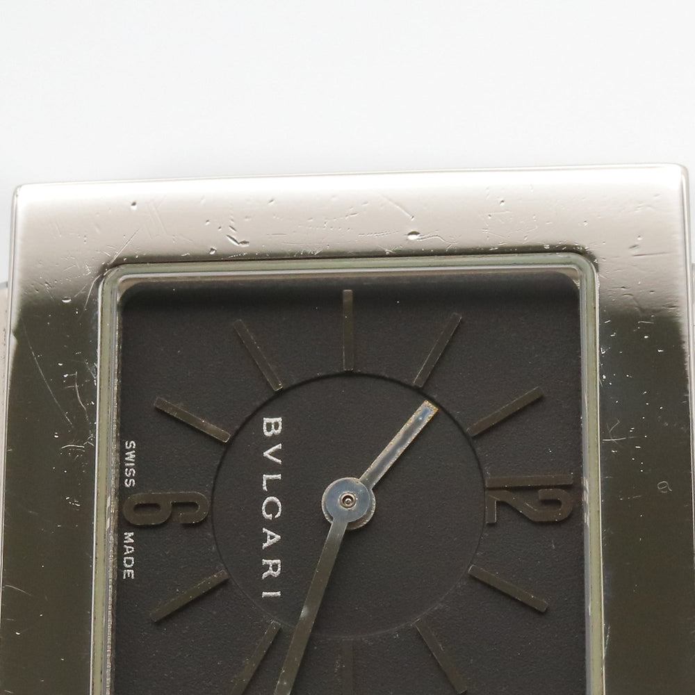 Bulgari BVLGARI Quadrato Watch, Stainless Steel, Women's, Black, SQ22SS — Very Good