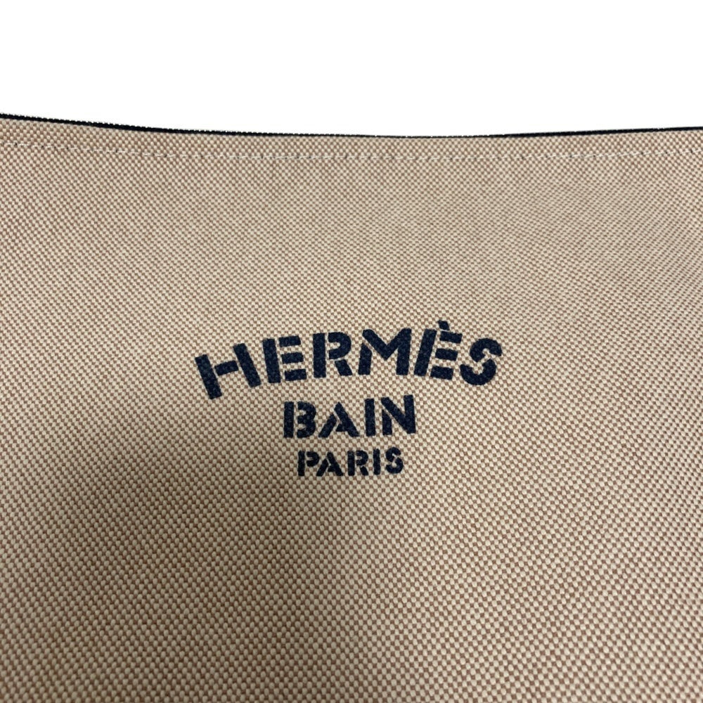 HERMES New Yachting GM Canvas Flat Pouch, Beige, Men's & Women's — Like New