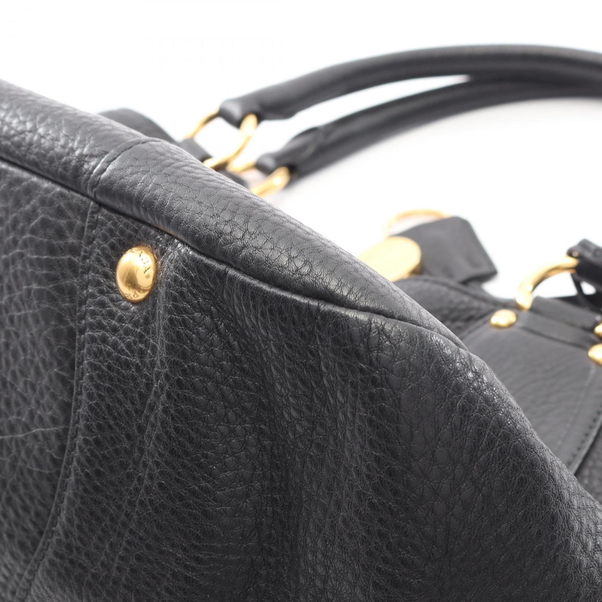 Prada PRADA handbag, leather, women's, black, BR4627