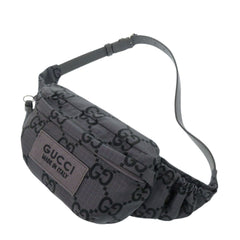 Gucci 767984 GG pattern nylon canvas gray bag, body waist bag 1083GUCCI — Like New
