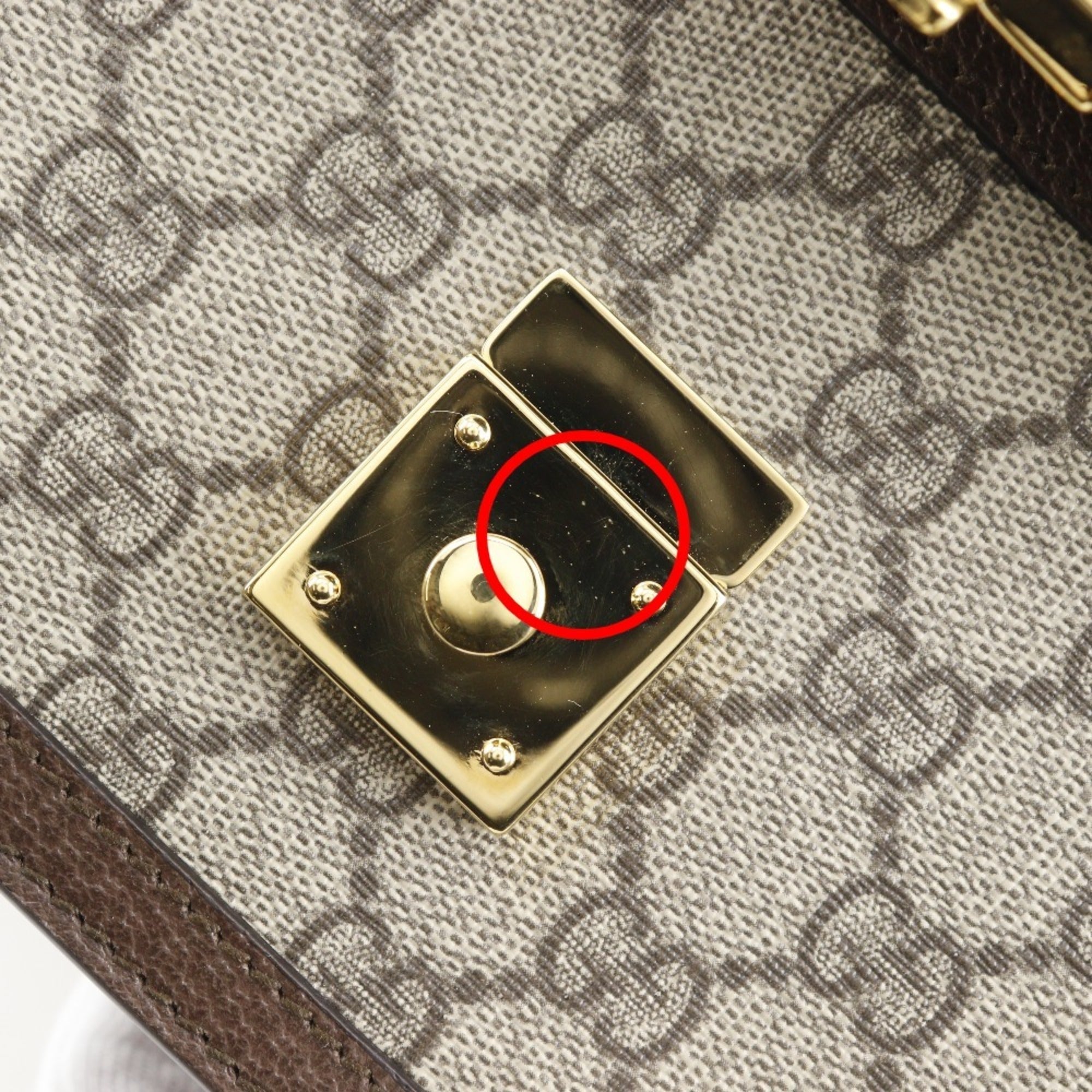 Gucci Ophidia Shoulder Bag, Sherry Line Mini Chain 696180, GG Supreme Canvas, Brown, 2-way, Flap, Women's — Like New
