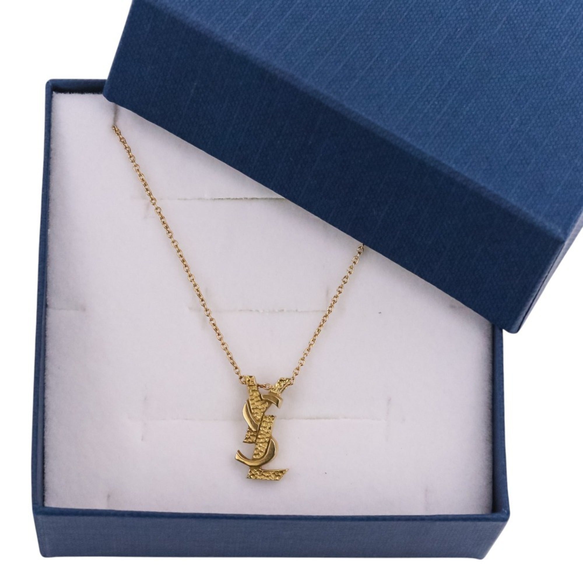 Yves Saint Laurent (YSL) 18K Gold Pendant Chain Necklace for Women — Like New