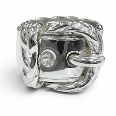 HERMES Vintage Diane 925 Ring, Silver, Weight 11.41g, Men's/Women's Accessory — Like New