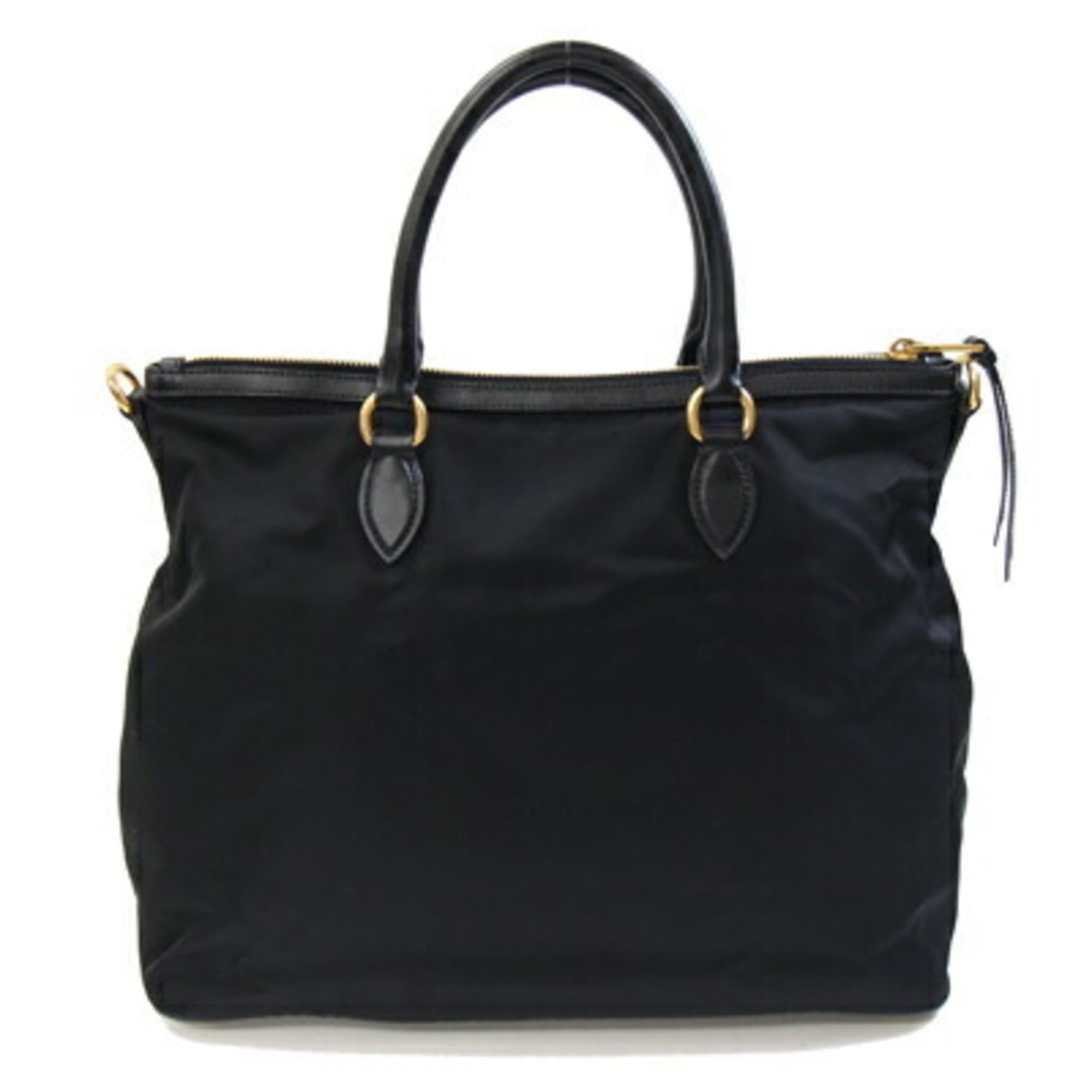 Prada Handbag 1BC060 Black Nylon and Leather Shoulder Bag for Women