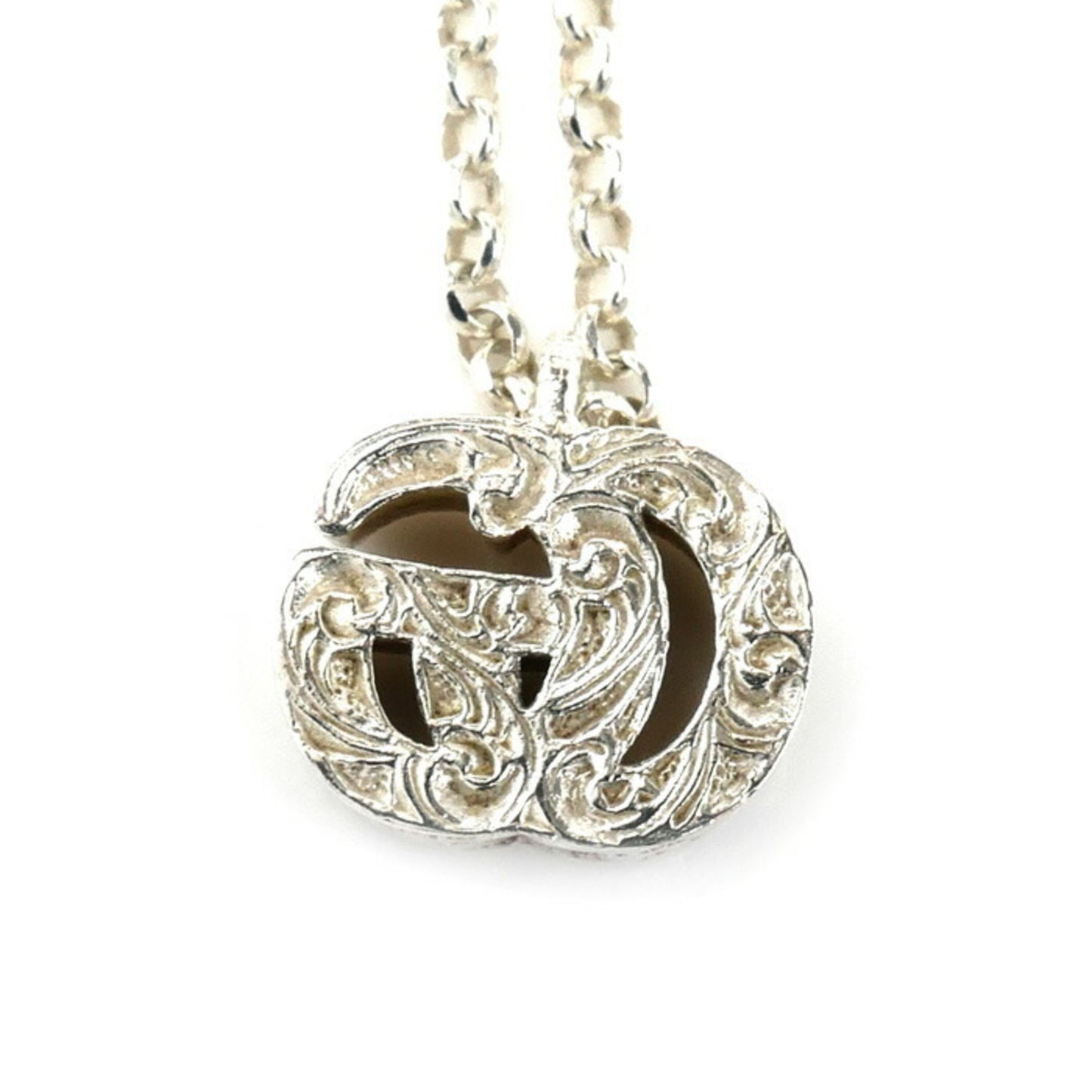 GUCCI Silver 925 Double G Necklace, 770724 J8400 8106, 5.4g, 39/44cm, Women's