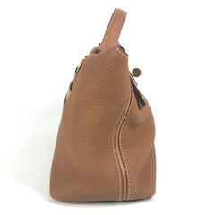 HERMES Sac 24, and Van Quatre 29 bags, 2-way handbags shoulder Togo, men's women's, gold, like new — Like New