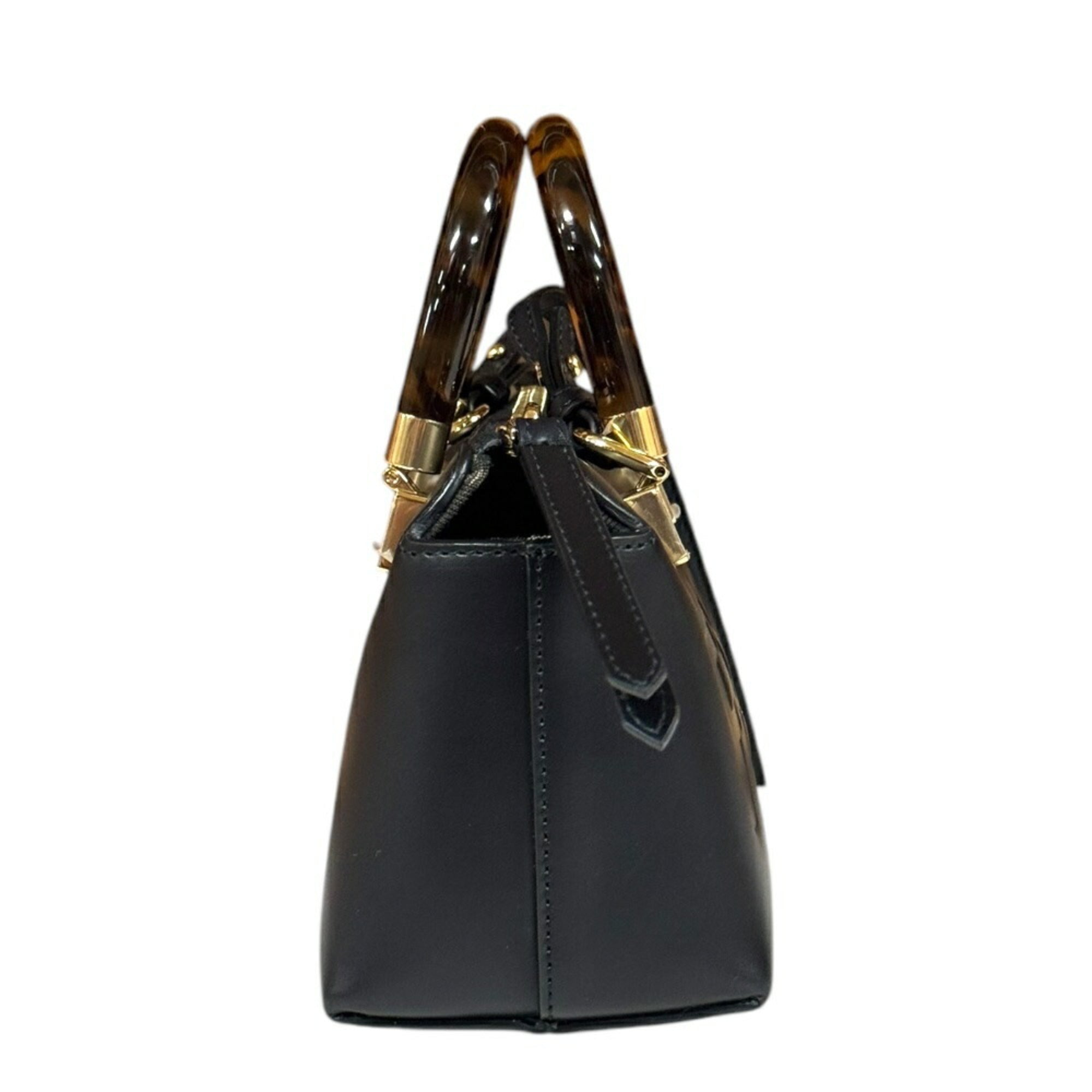 Fendi By The Way Shoulder Bag Leather 8BS067 Black Women's FENDI 2way