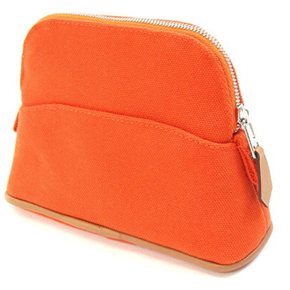 Hermes Bolide Handbag Pouch Mini H104772M Orange Cotton Canvas Travel for Women and Men — Like New