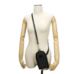Gucci GG Supreme Shoulder Bag with Phone Holder, Double G Design, 2-Way, Interlocking G, Black, 724357 92TCF 1000, Men's/Women's — Like New