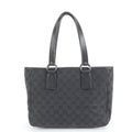 Gucci GG Canvas 113019 Leather Tote Bag Shoulder Handbag Black Women's