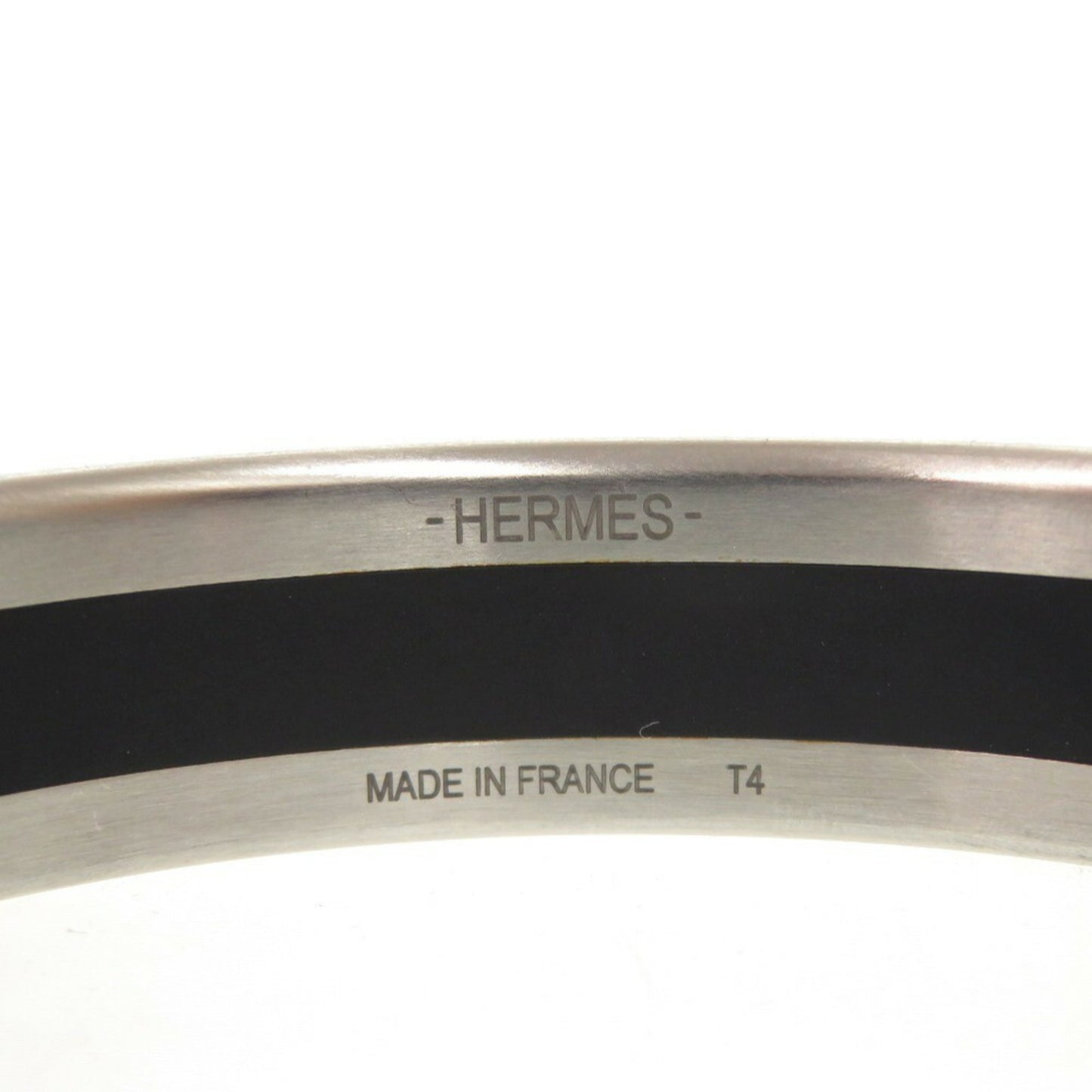 Hermès Trincafe Bangle Stainless Steel Black 0872HERMES