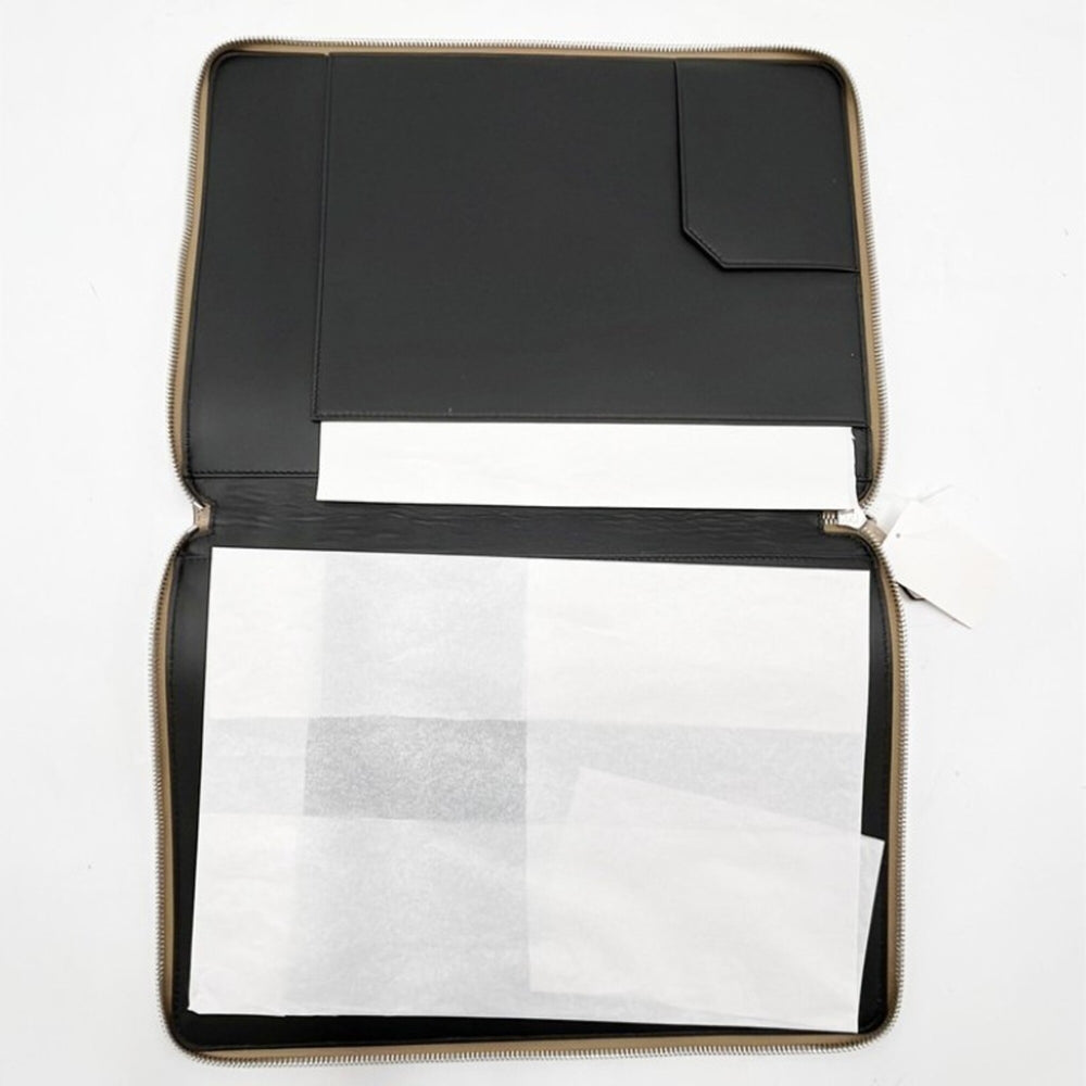 FENDI clutch bag 7N0167 beige leather men's and women's — New - Store Return