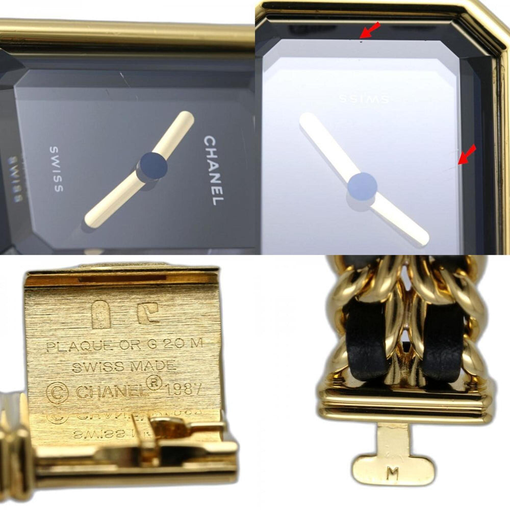CHANEL Premiere Women's Watch, Size M, H0001 483011002, Gold Plated (GP) x Leather Strap, 130519 — Good