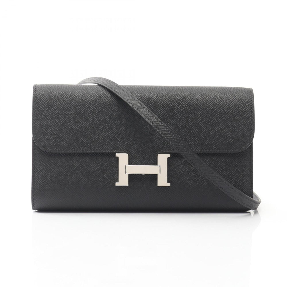 Hermes Constance Long To Go Shoulder Bag/Handbag, Veau Epsom Leather, Women's, Black — New - Store Return