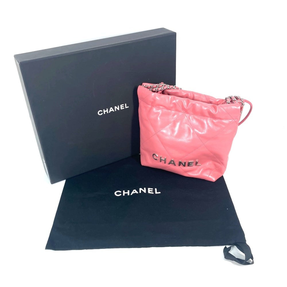 CHANEL AS3980 Chain Chanel 22 Handbag Shoulder Bag Calfskin Women's Pink G-240325-37 — New - Store Return