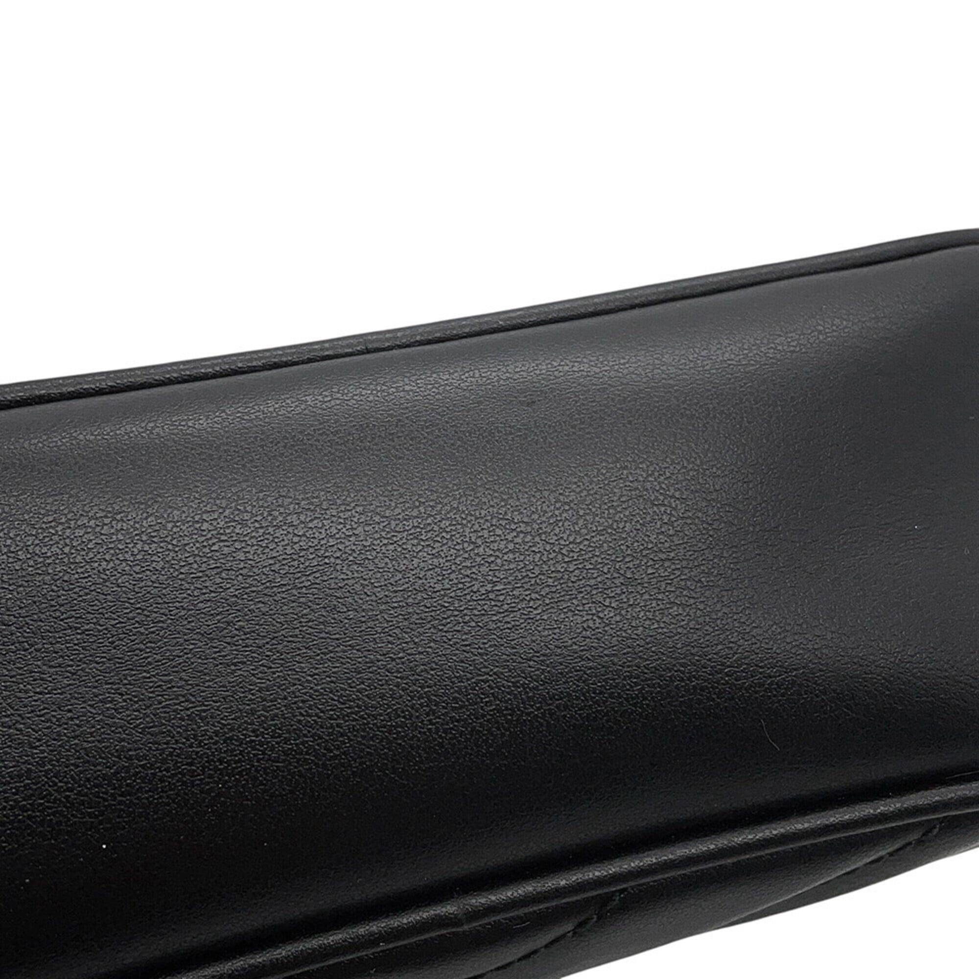 Gucci Chain Shoulder Bag Mini GG Marmont Leather 448065 GUCCI Camera Black Handbag Women's — Like New