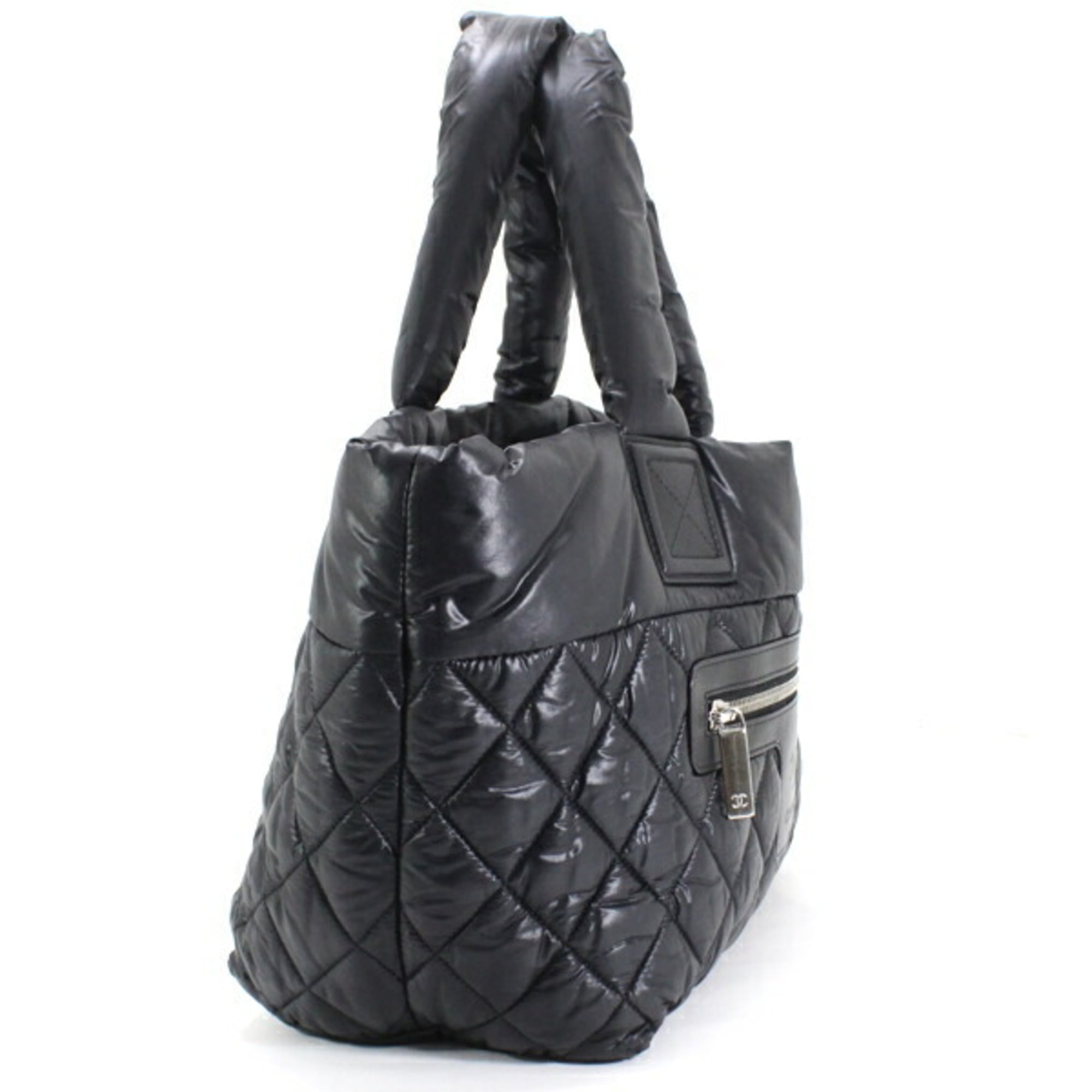 Chanel Coco Cocoon PM Small Tote Bag, Black Nylon with Mark, Women's, KM3144 — Like New