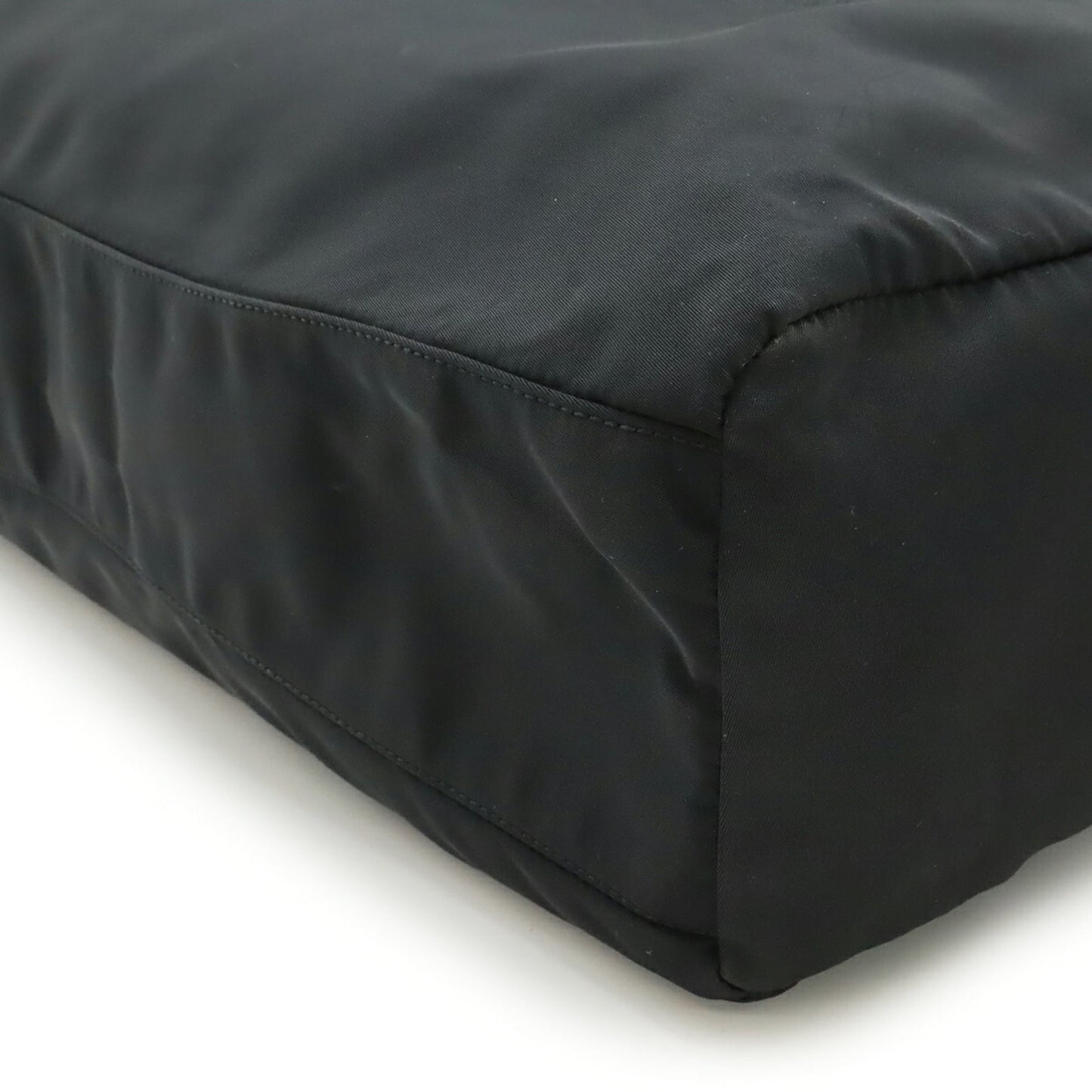 PRADA Prada Jacquard Tote Bag Shoulder Nylon Leather NERO Black BN1758