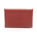 Hermes Hermès Calvi Verso wallet with coin purse, made of calfskin leather (cowhide), in Bordeaux.
