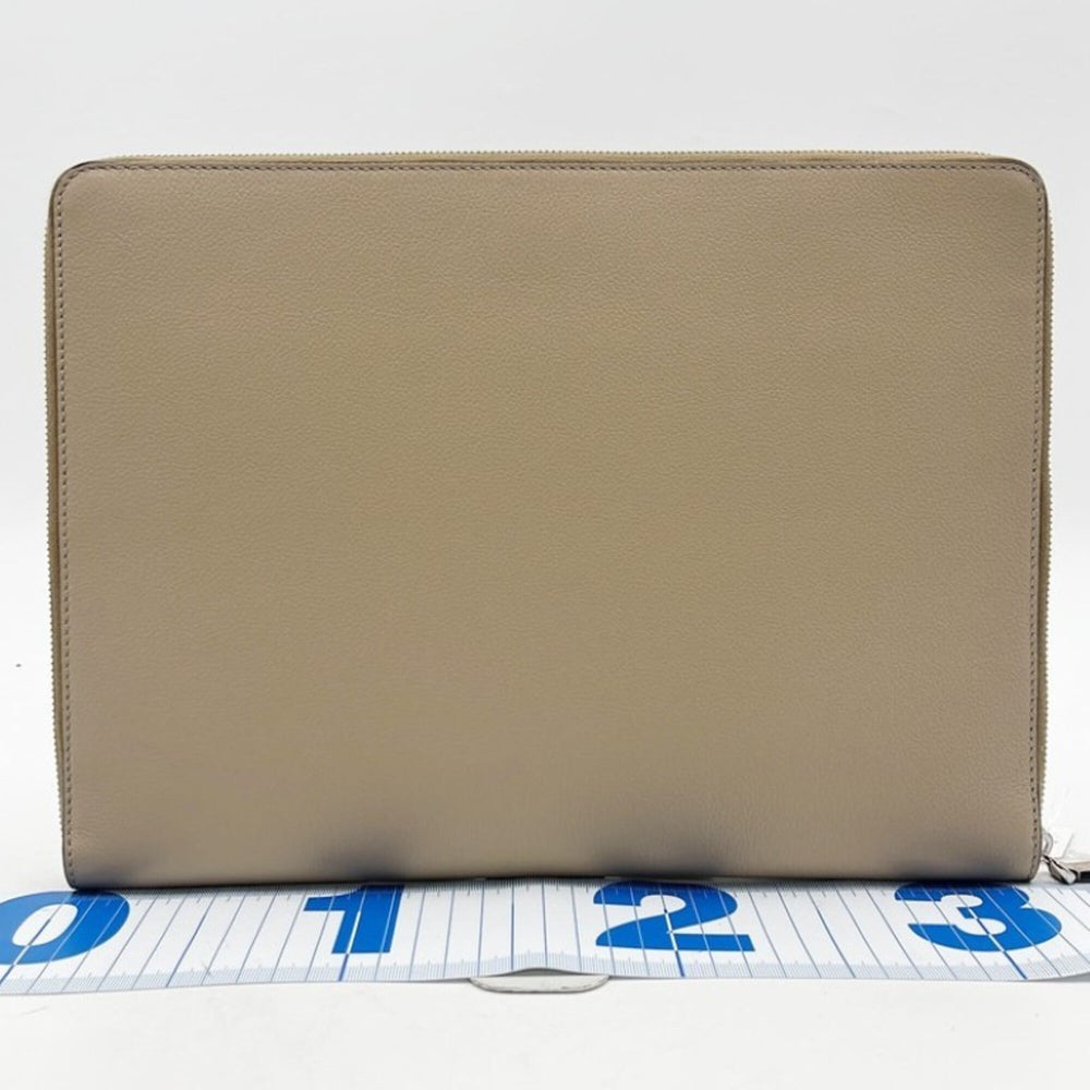 FENDI clutch bag 7N0167 beige leather men's and women's — New - Store Return