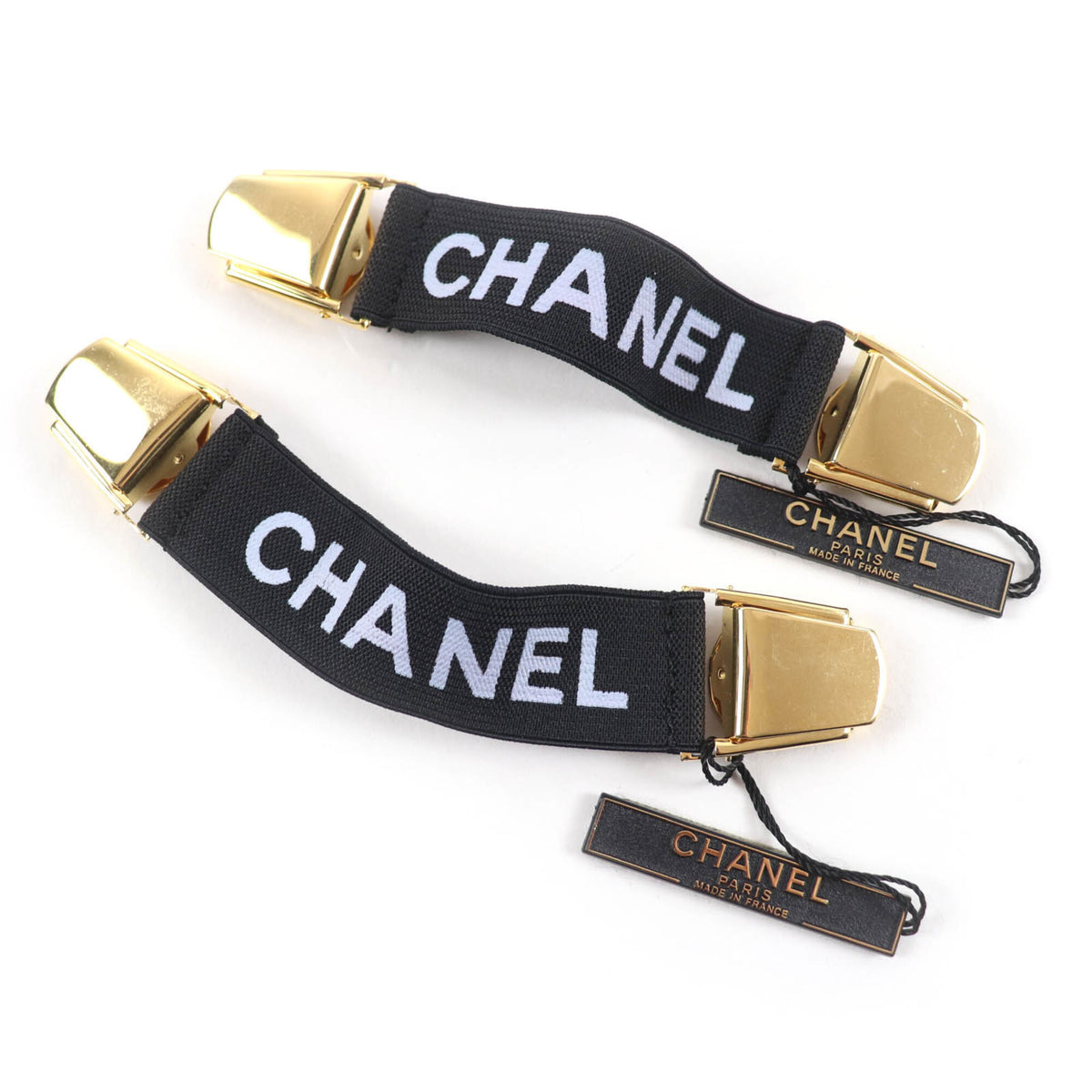 CHANEL Vintage 94P A03530 Logo Design Armband, Black with Gold Hardware, Box, Women's — Like New