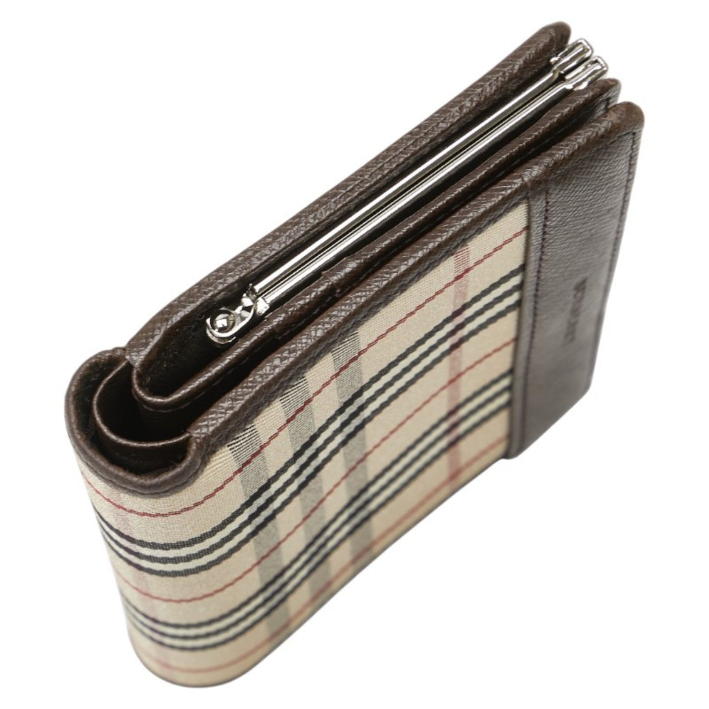 Burberry Nova Check Bifold Wallet in Beige and Brown Canvas Leather for Women