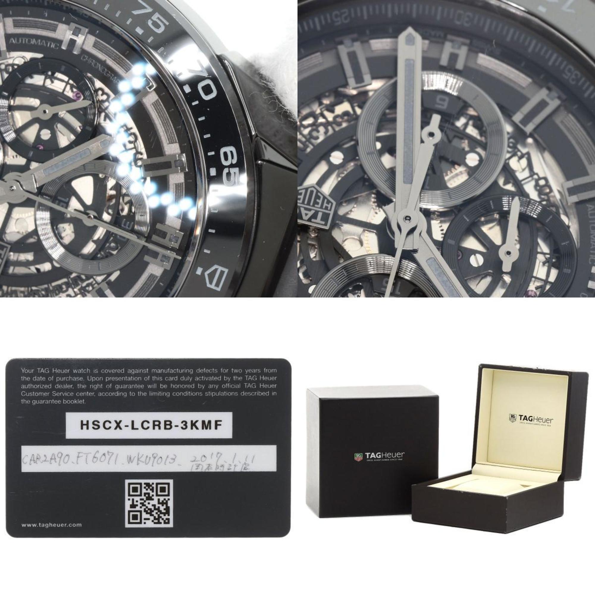TAG Heuer CAR2A90 Carrera Calibre 01 Watch Ceramic Rubber Men's HEUER — Good