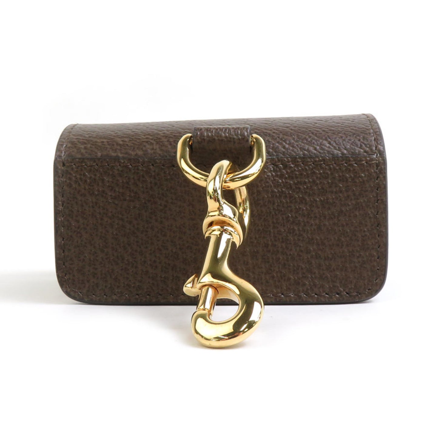 GUCCI Bag Charm Etiquette Holder Leather Brown Men's Women's 692956 h31307g