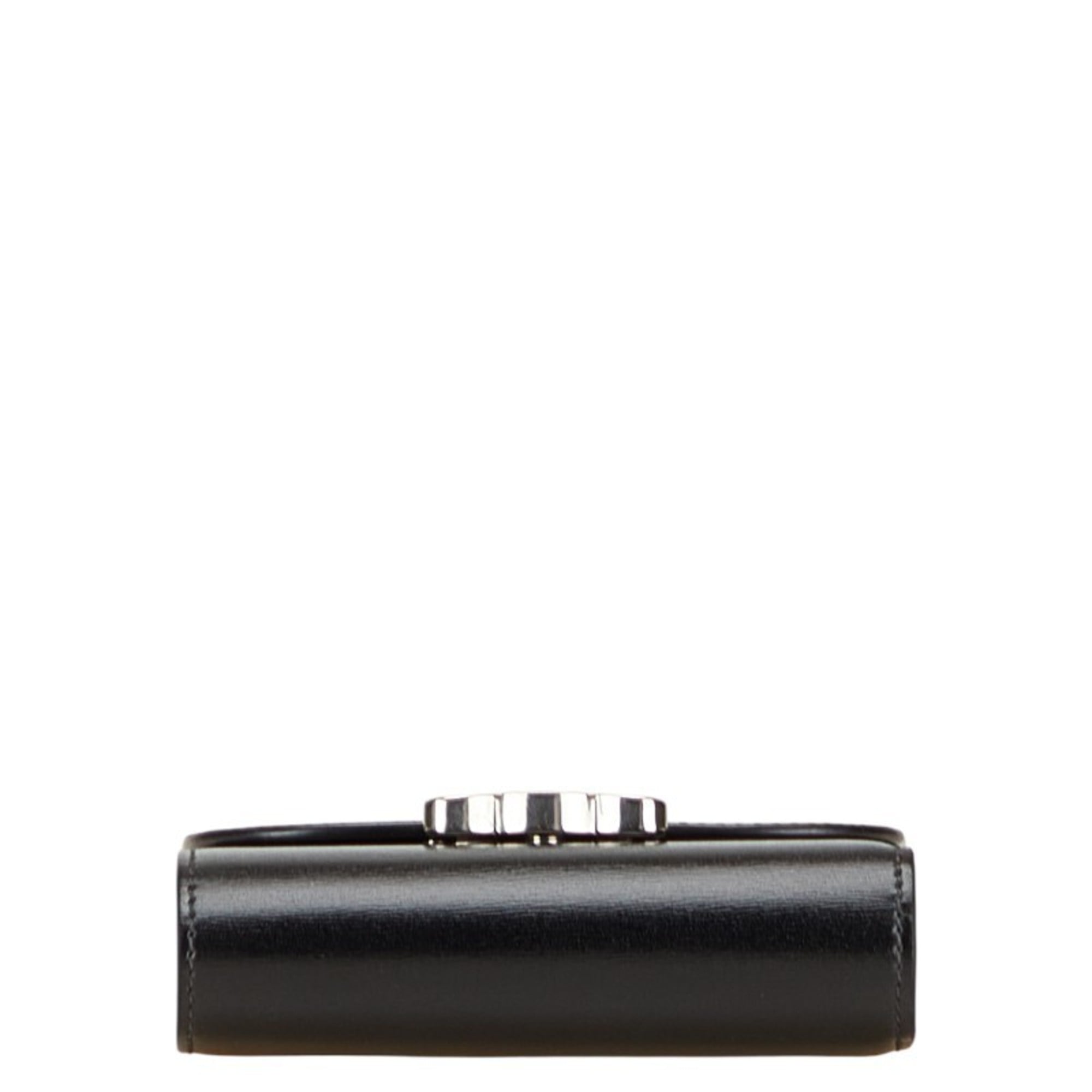 Celine Triomphe Small Flap Wallet, Tri-fold Black Leather, Women's, CELINE