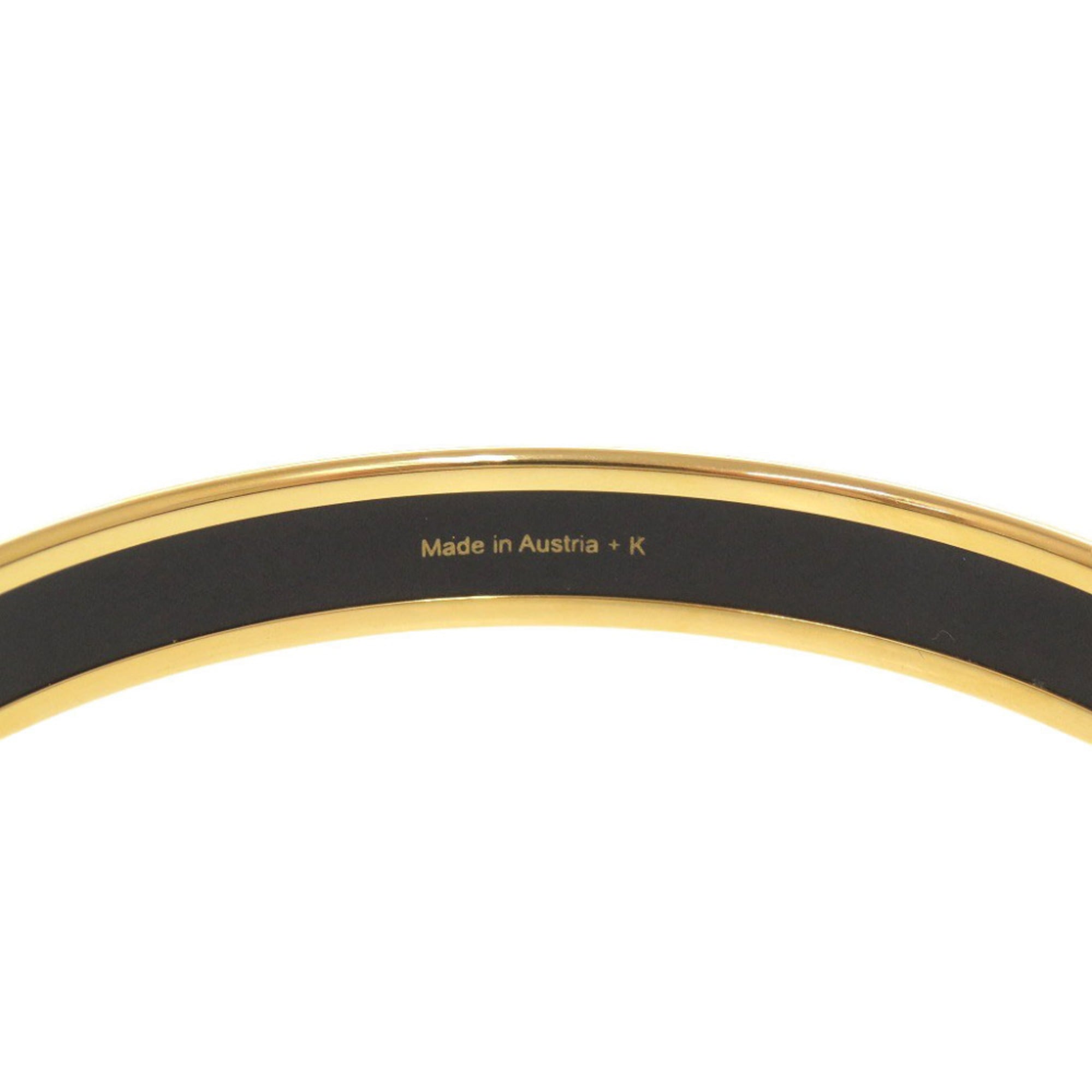 Hermes Email PM Metal Gold Orange Bangle Bracelet 0364HERMES — Like New