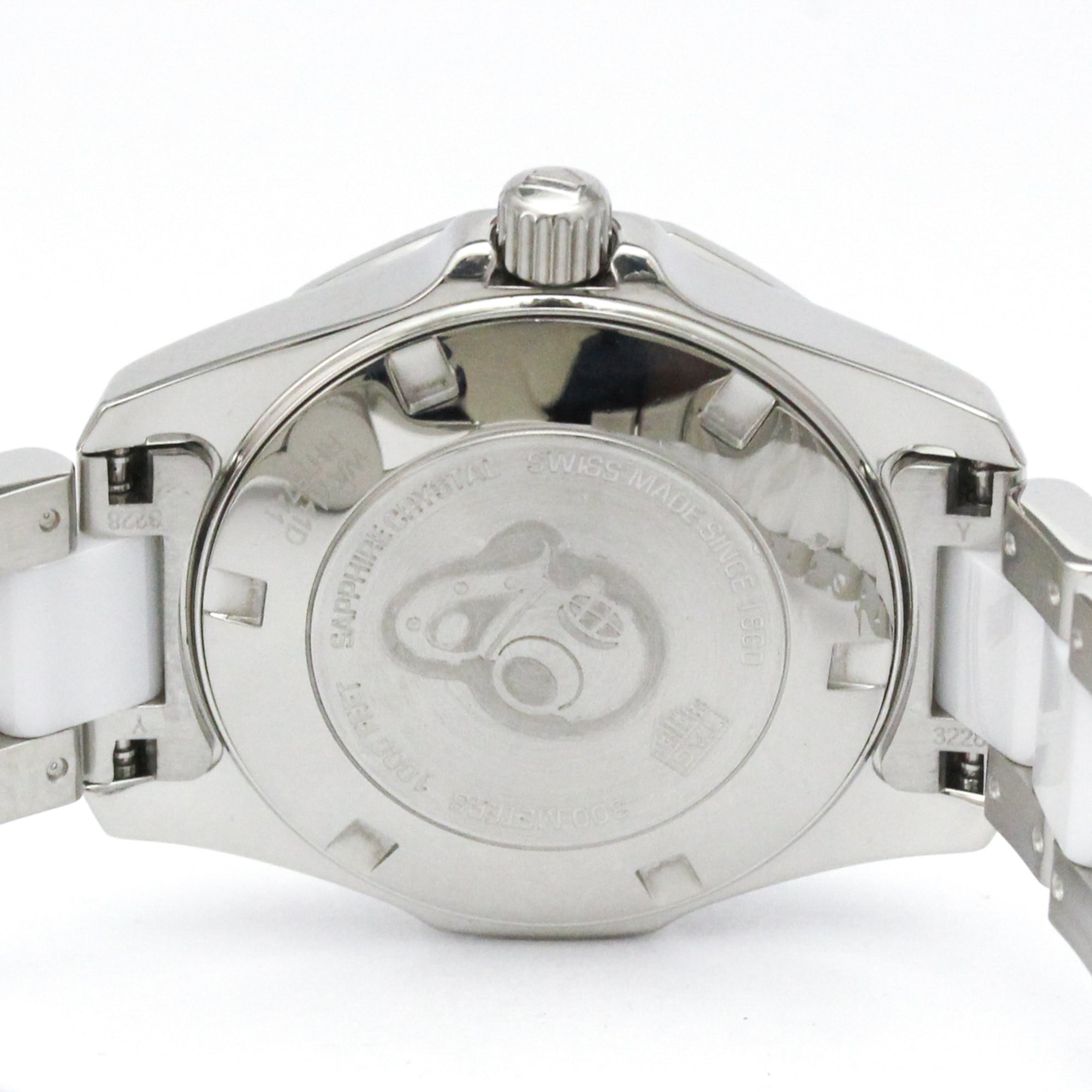 TAG HEUER Aquaracer Diamond Steel Quartz Ladies Watch WAY141D Polished — Very Good
