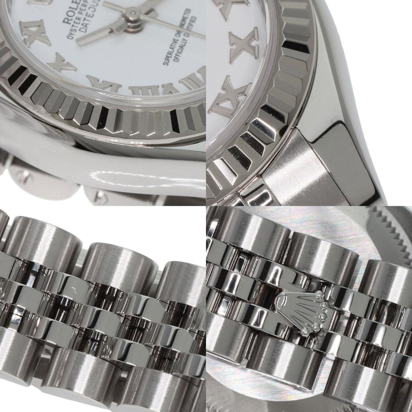 Rolex 179174 Datejust White Roman Watch Stainless Steel/SS/K18WG Ladies ROLEX